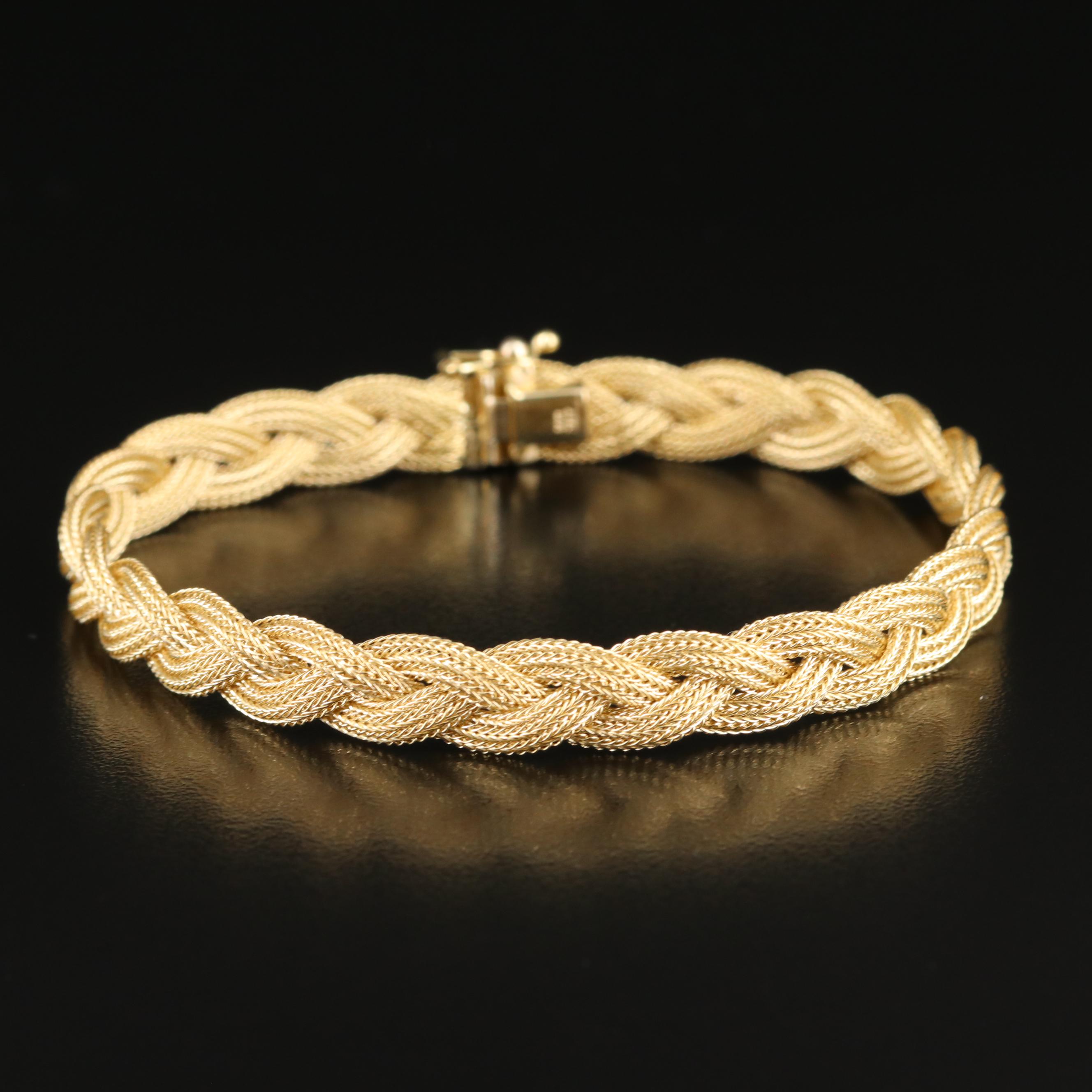 14K Braided Mesh Bracelet