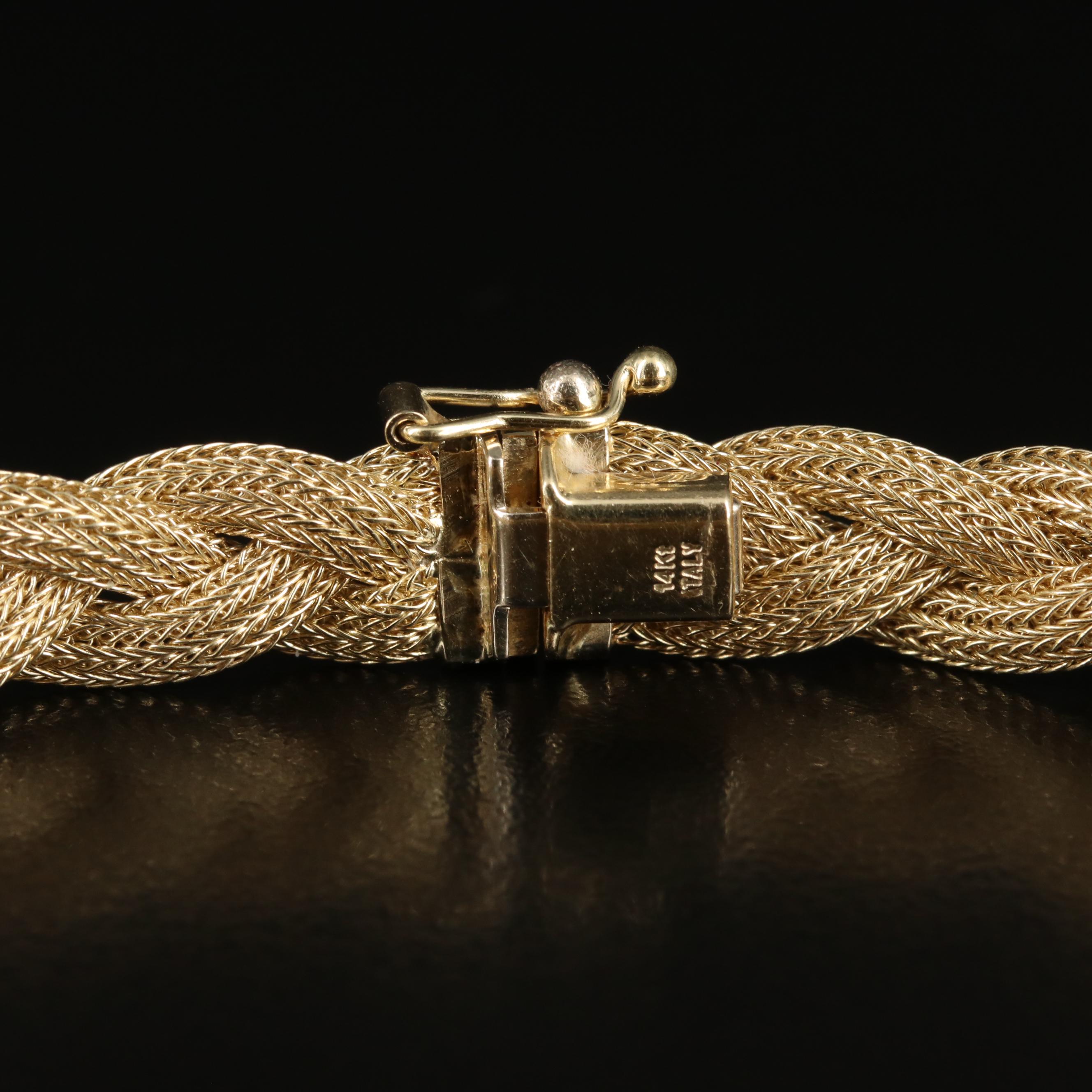 14K Braided Mesh Bracelet