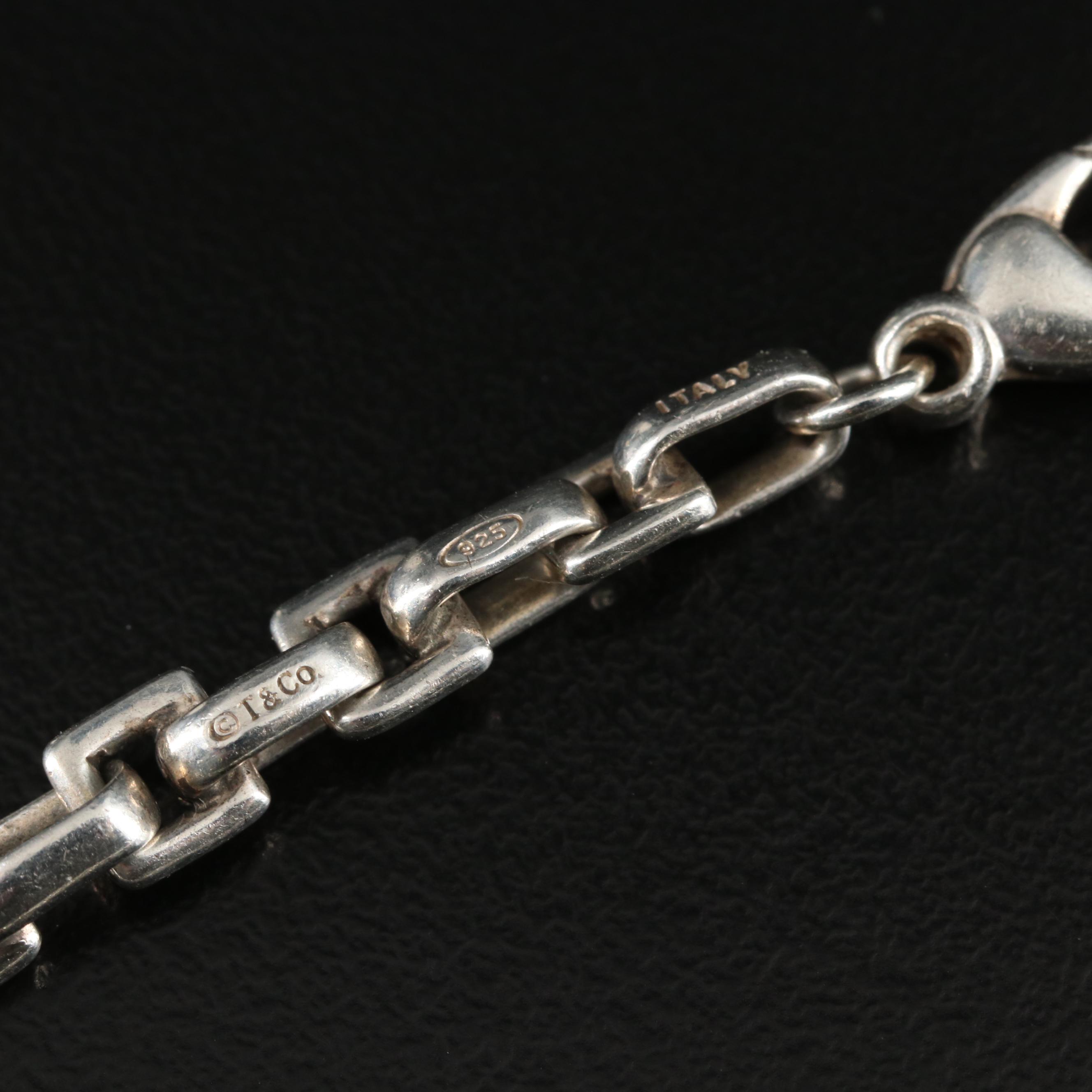 Tiffany & Co Sterling Square Link Bracelet, Italy