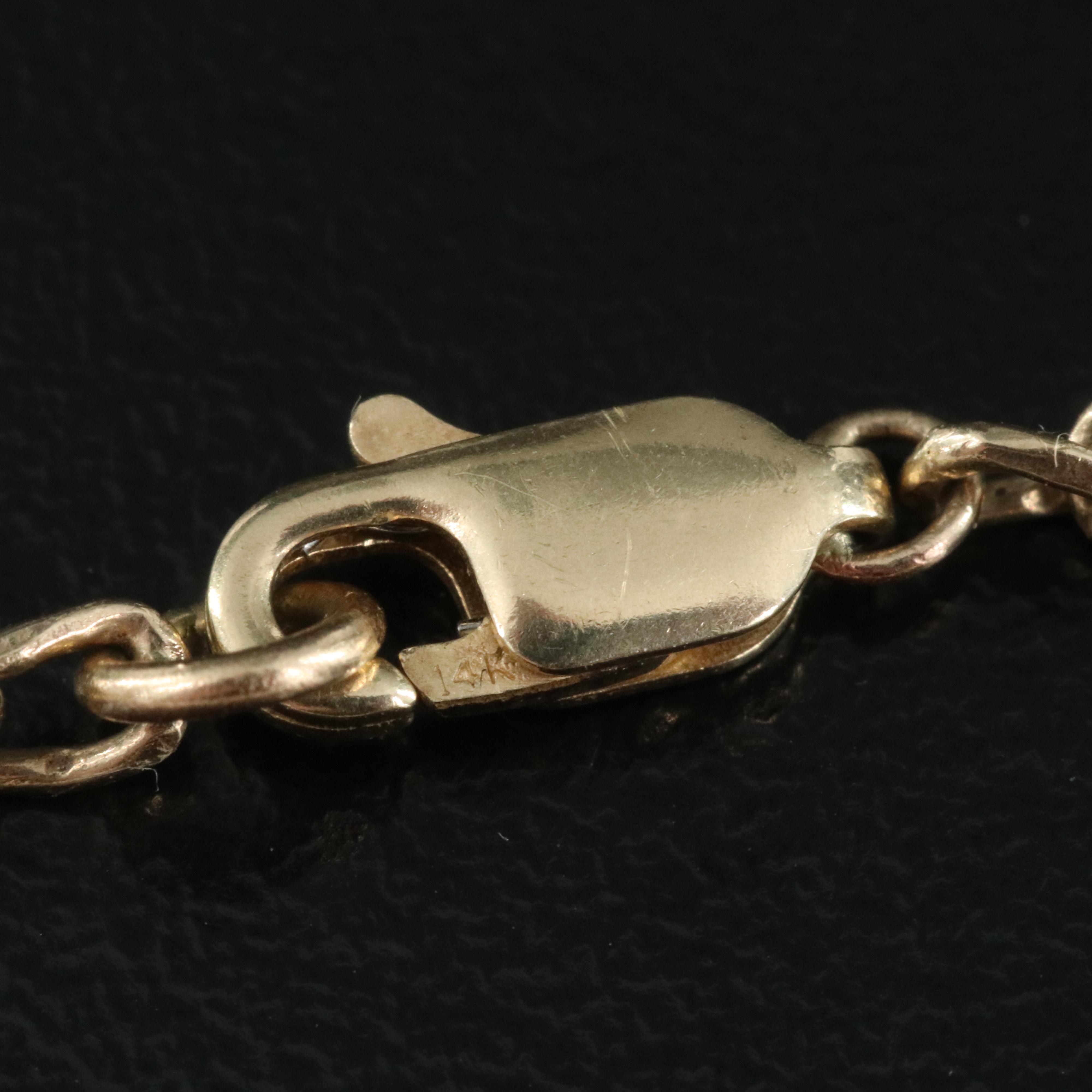 14K 0.31 CTW Diamond Necklace with Ancient Roman Follis Coin of Constans I