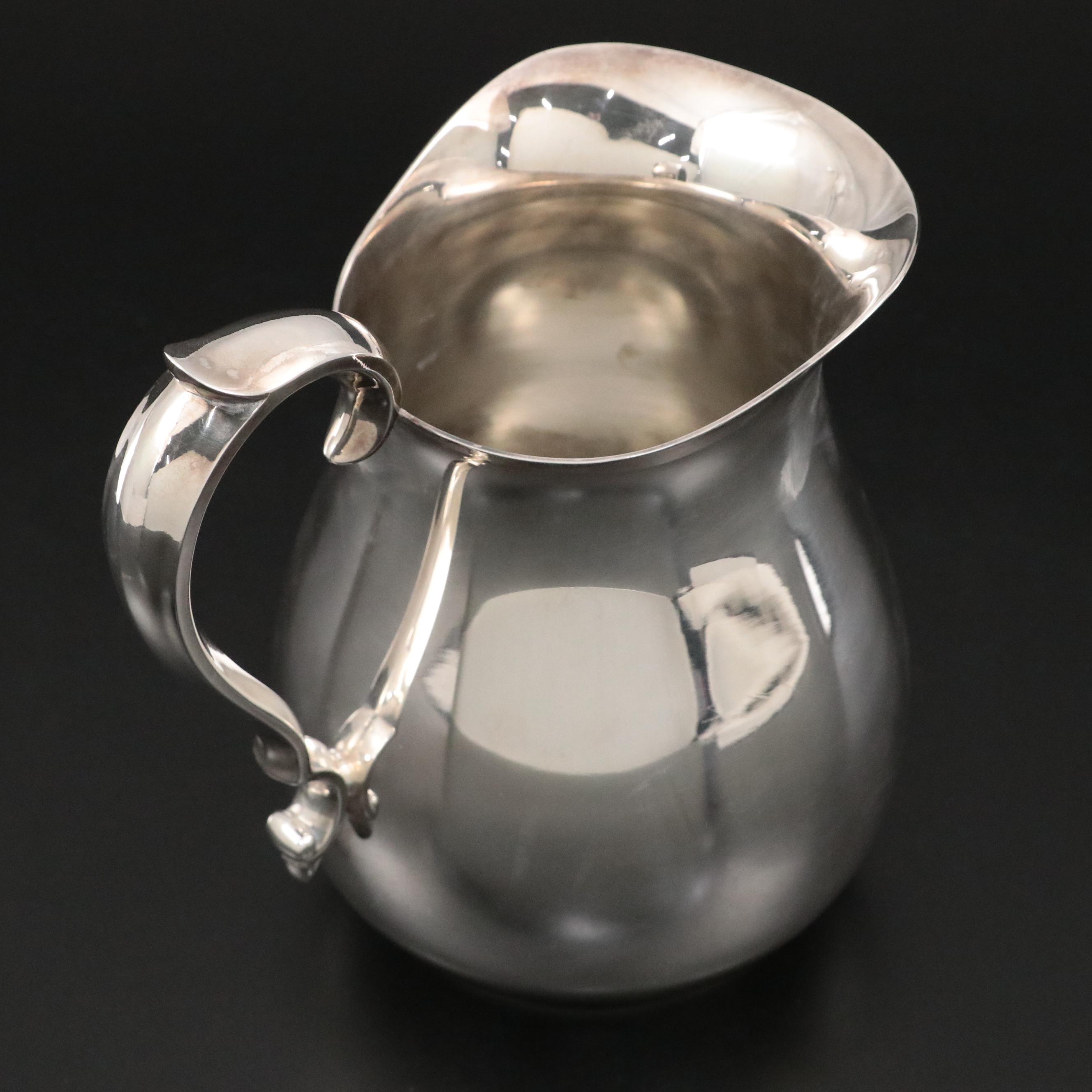 Reed & Barton Silver Plate Pitcher with Homan Mfg. Co. Stemware and Tray