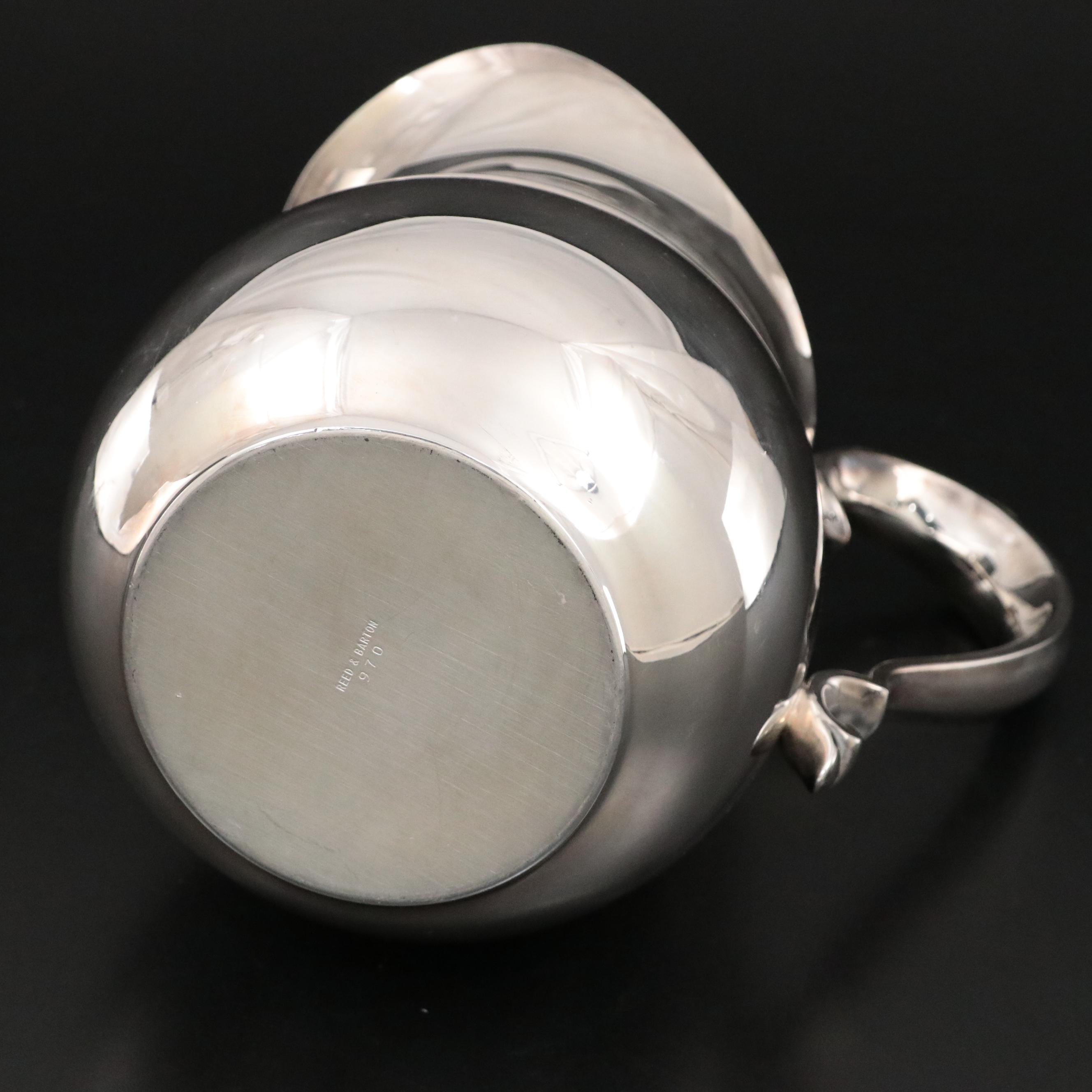 Reed & Barton Silver Plate Pitcher with Homan Mfg. Co. Stemware and Tray