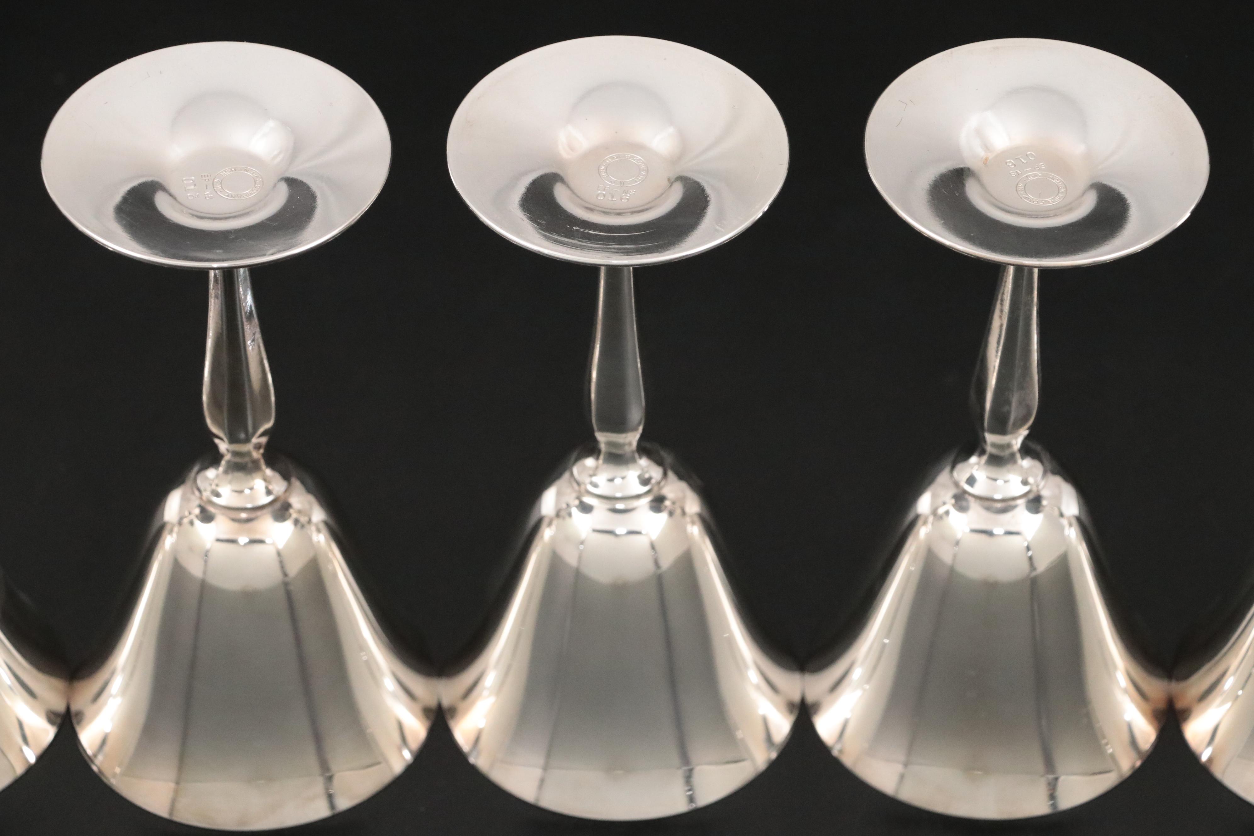 Reed & Barton Silver Plate Pitcher with Homan Mfg. Co. Stemware and Tray