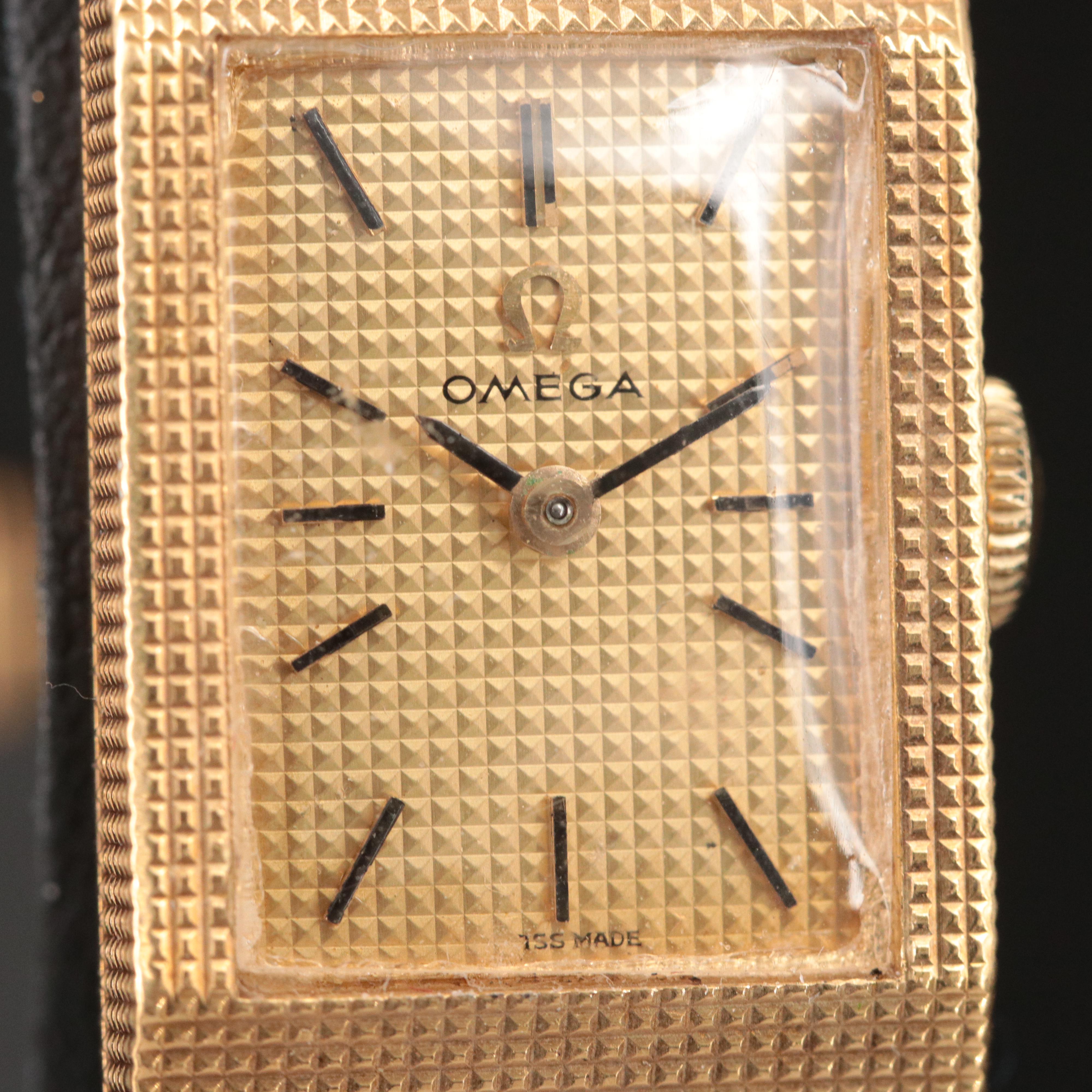 Vintage Omega Stem Wind 18K Watch with Custom 14K Band