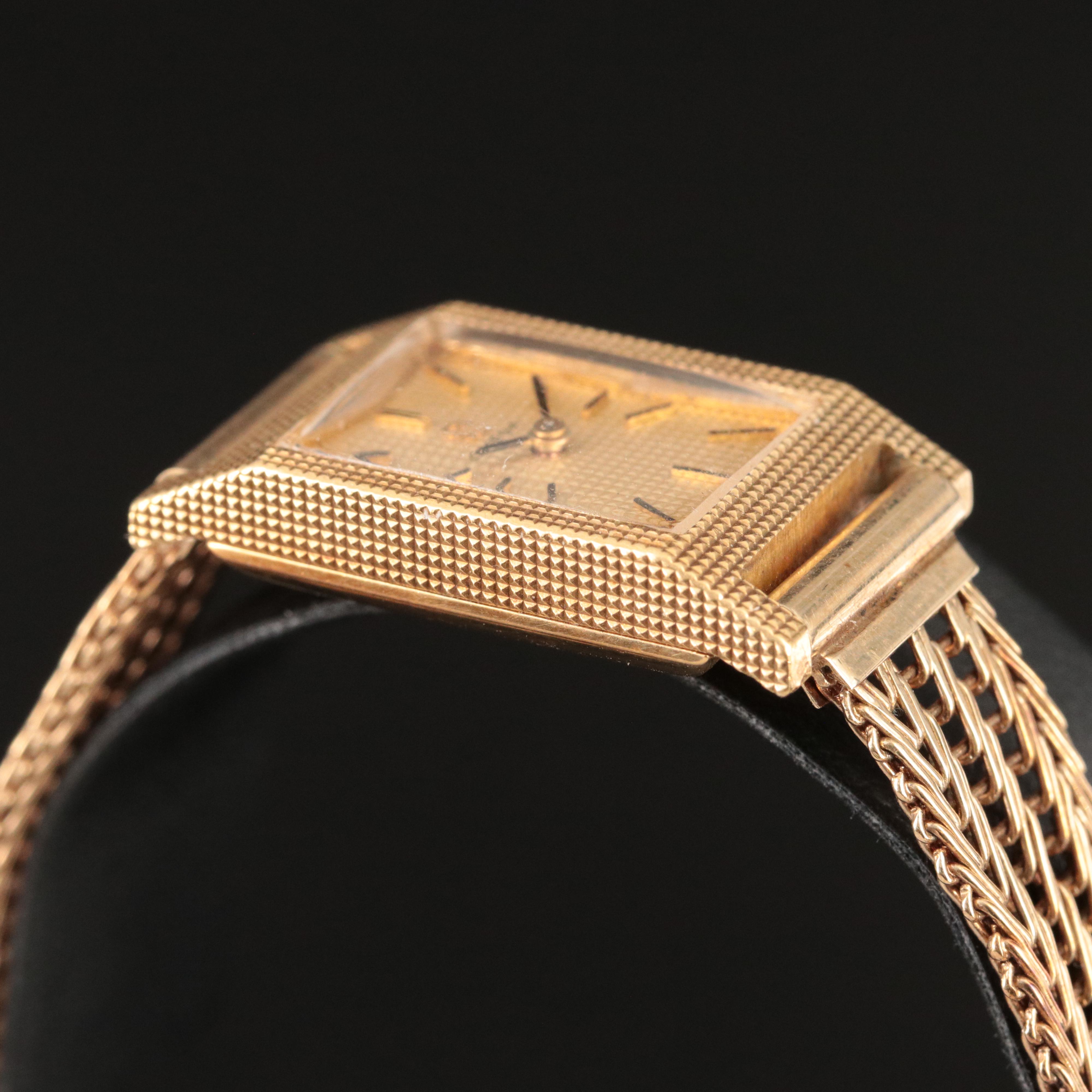Vintage Omega Stem Wind 18K Watch with Custom 14K Band
