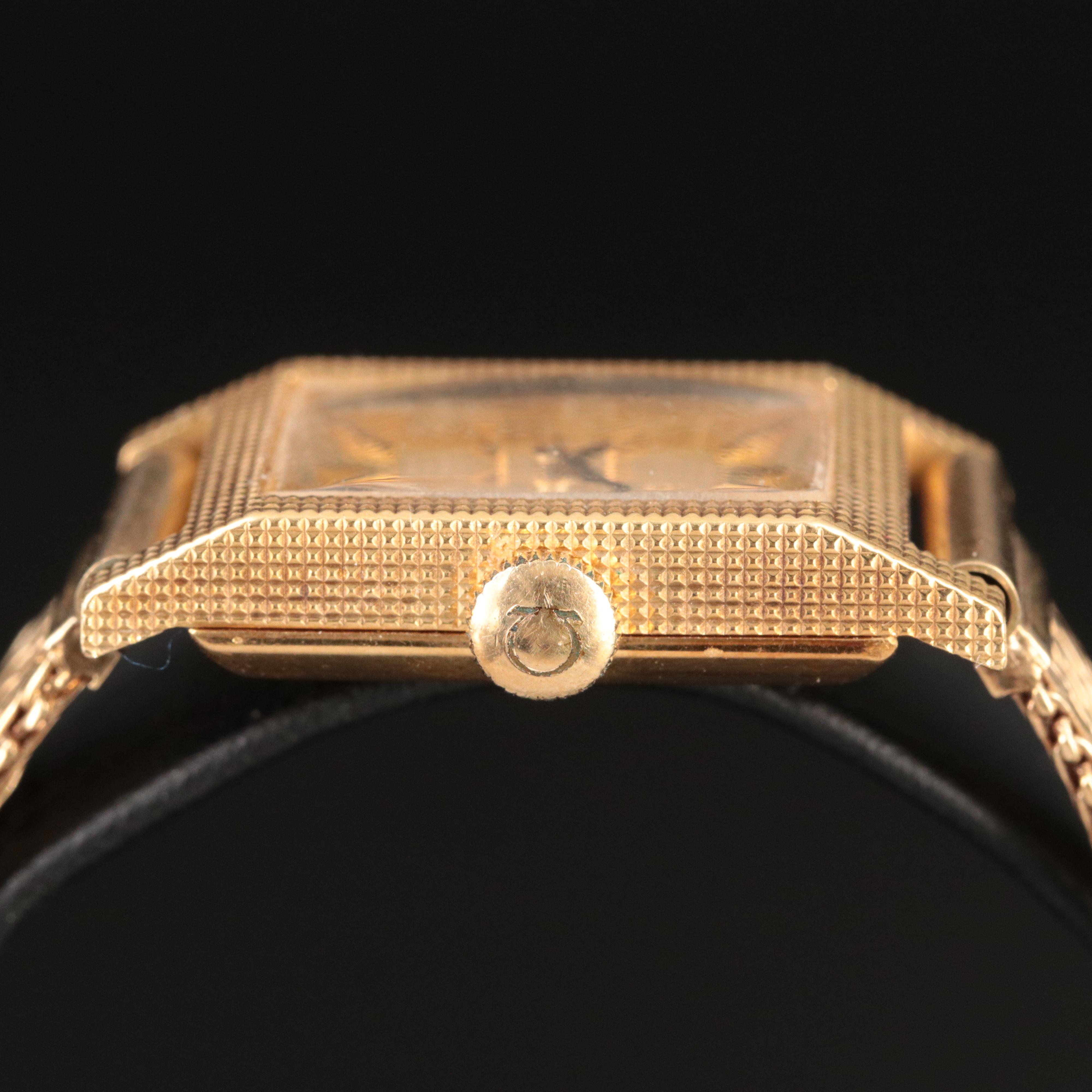 Vintage Omega Stem Wind 18K Watch with Custom 14K Band