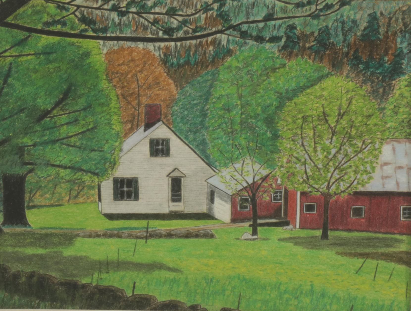 Colored Pencil Landscape Drawings