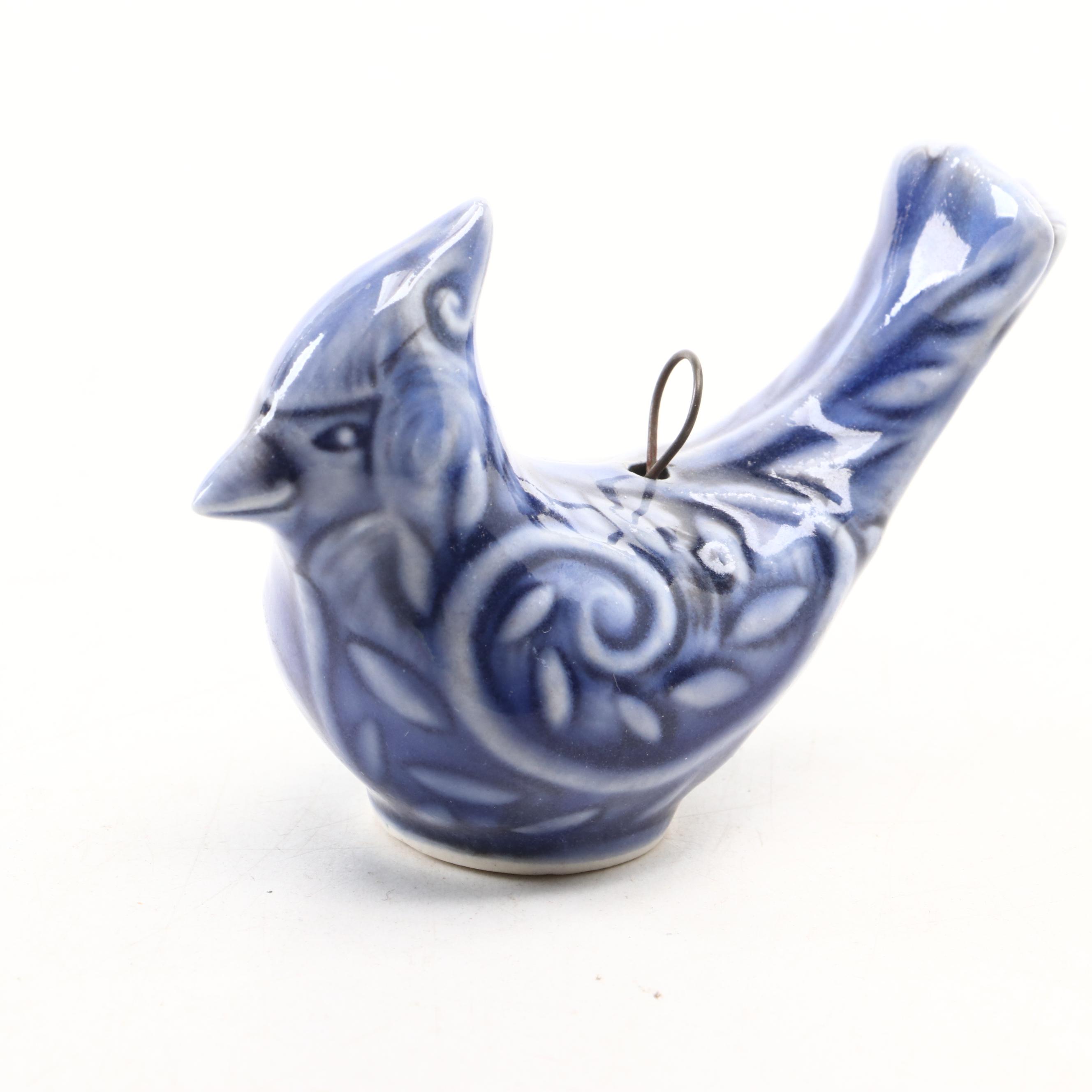 Rookwood Pottery "Together for Others" Xavier University Tile with Bird Ornament