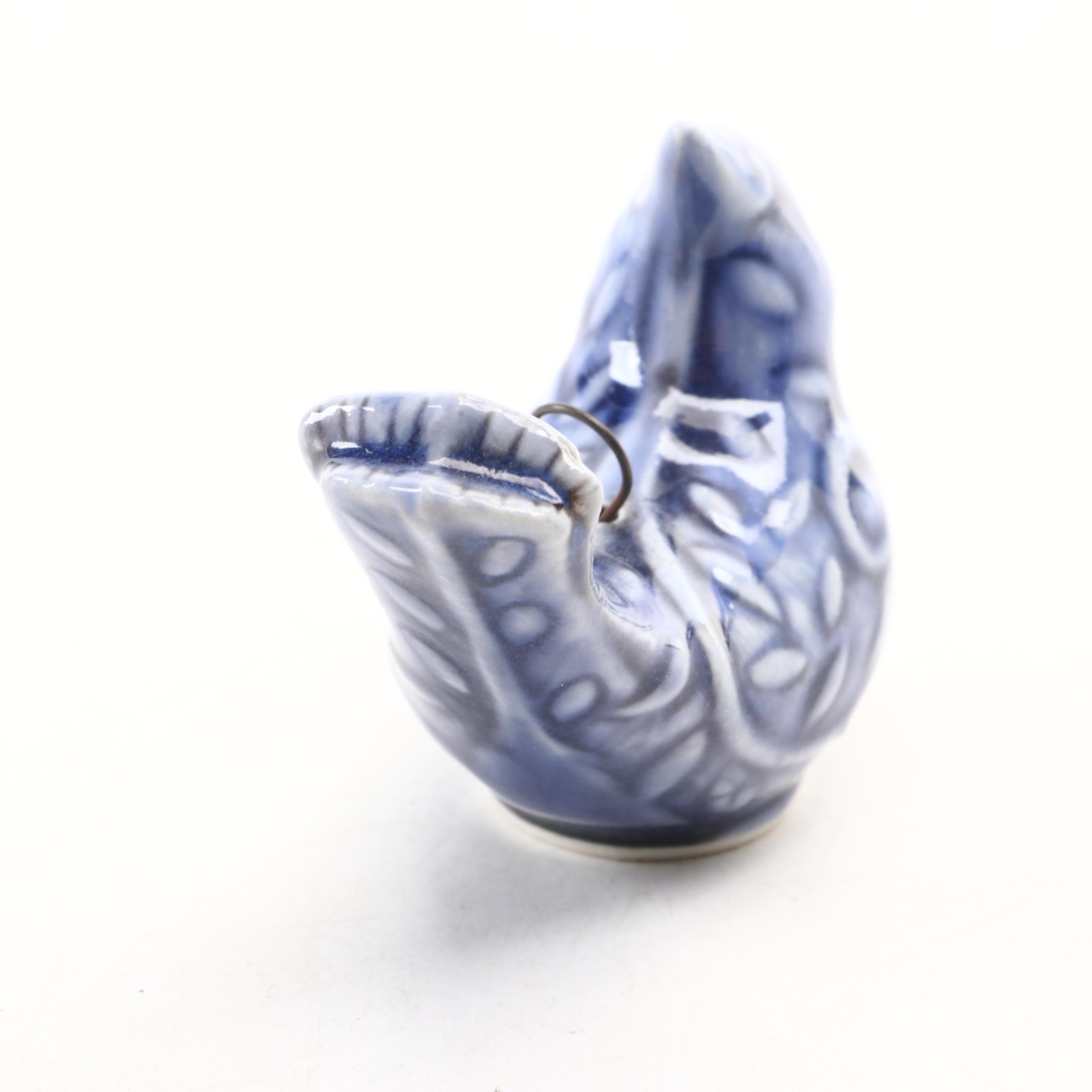 Rookwood Pottery "Together for Others" Xavier University Tile with Bird Ornament