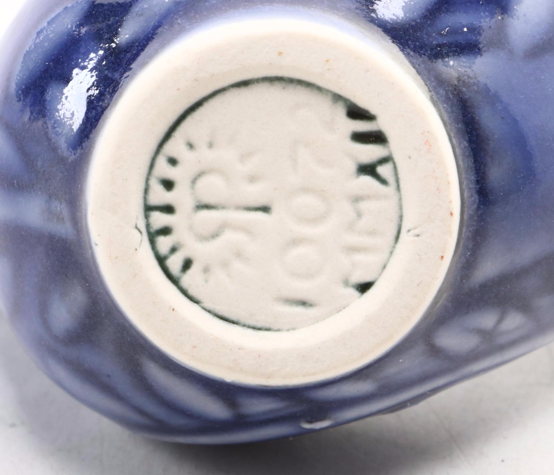 Rookwood Pottery "Together for Others" Xavier University Tile with Bird Ornament