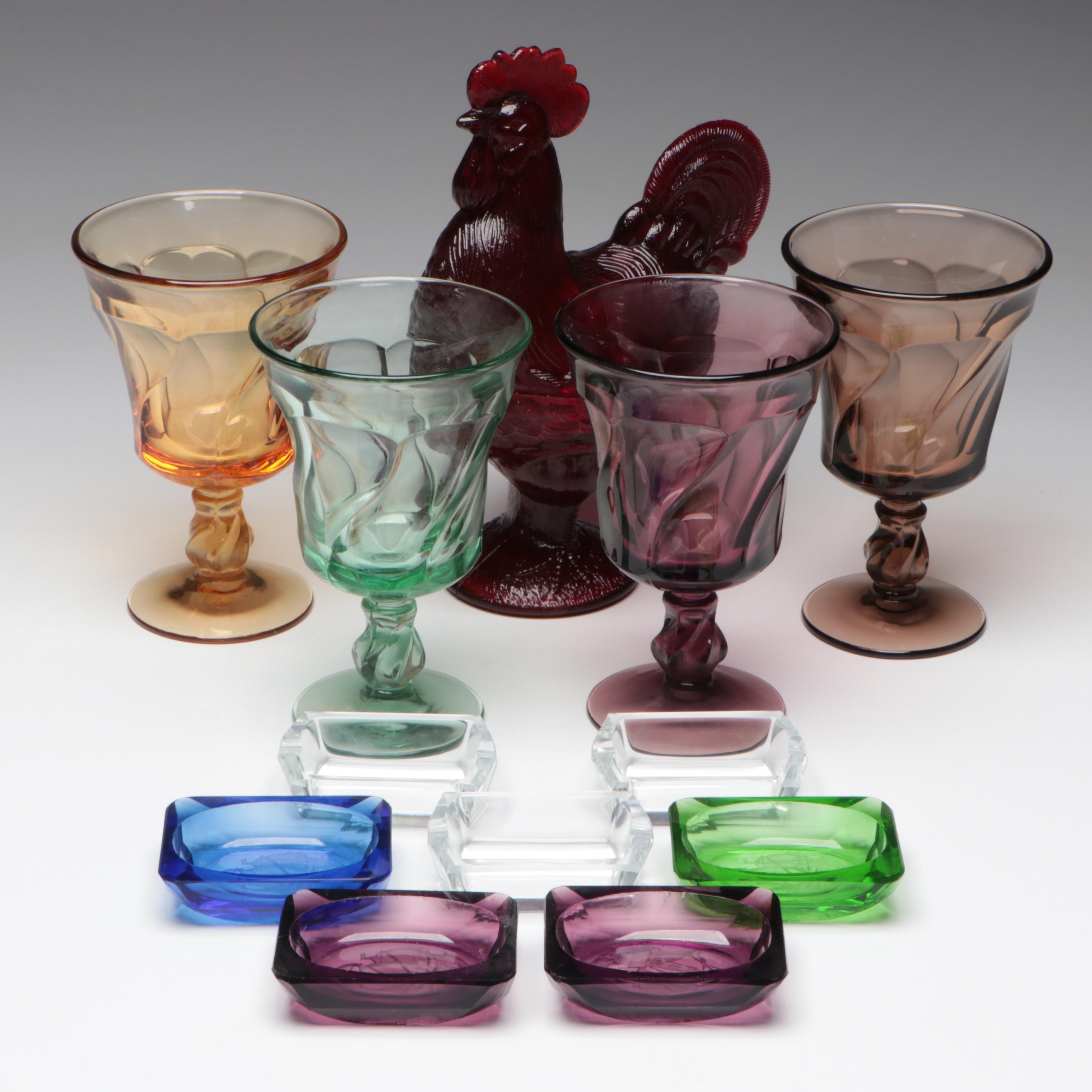 Fostoria "Jamestown" Glasses with Depression Glass Collection
