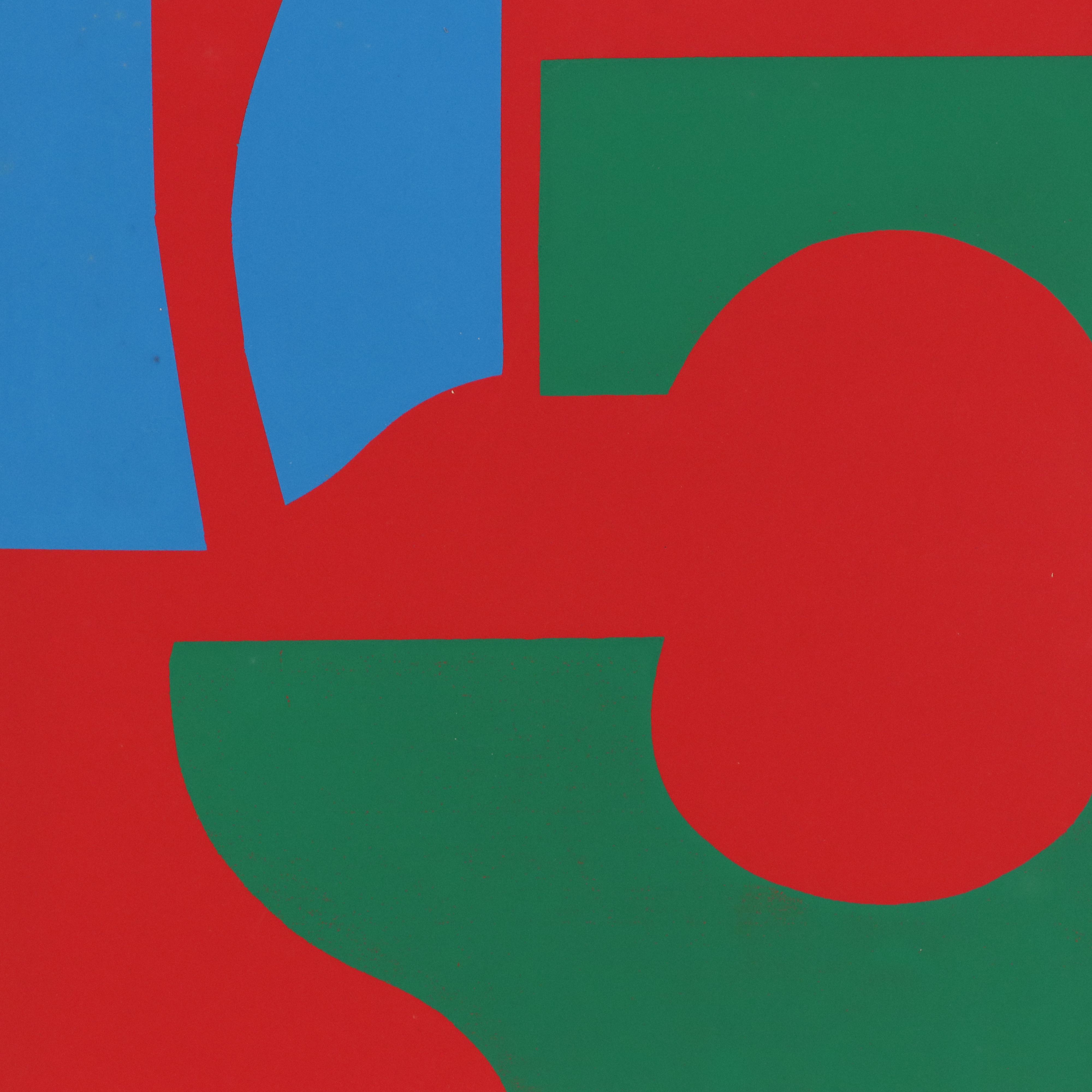 Harry Hilson Abstract Biomorphic Serigraph From "Structure Series," 1973s