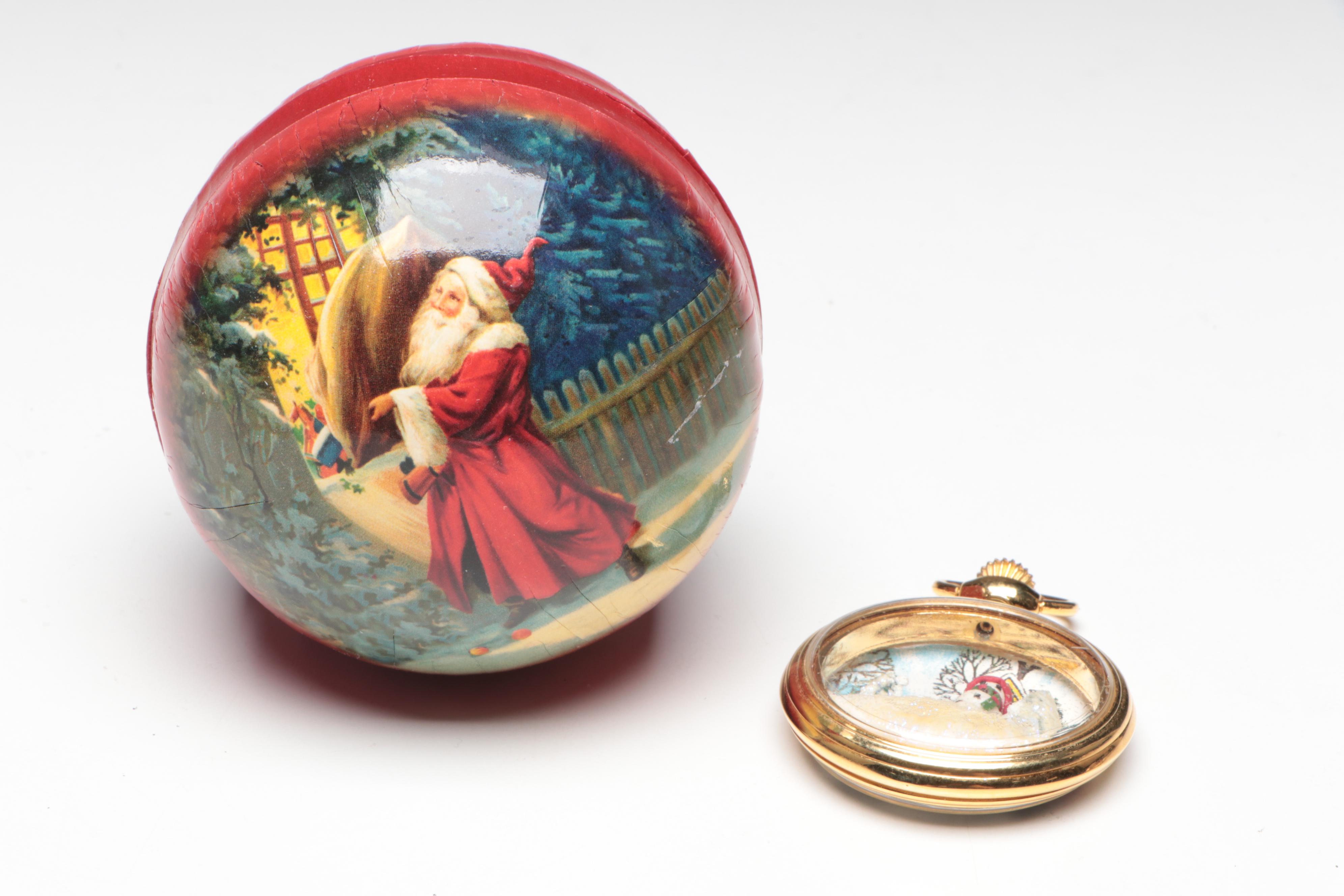 Plush Snowman Figure, Santa and Christmas Tree Displays, Ornaments and More