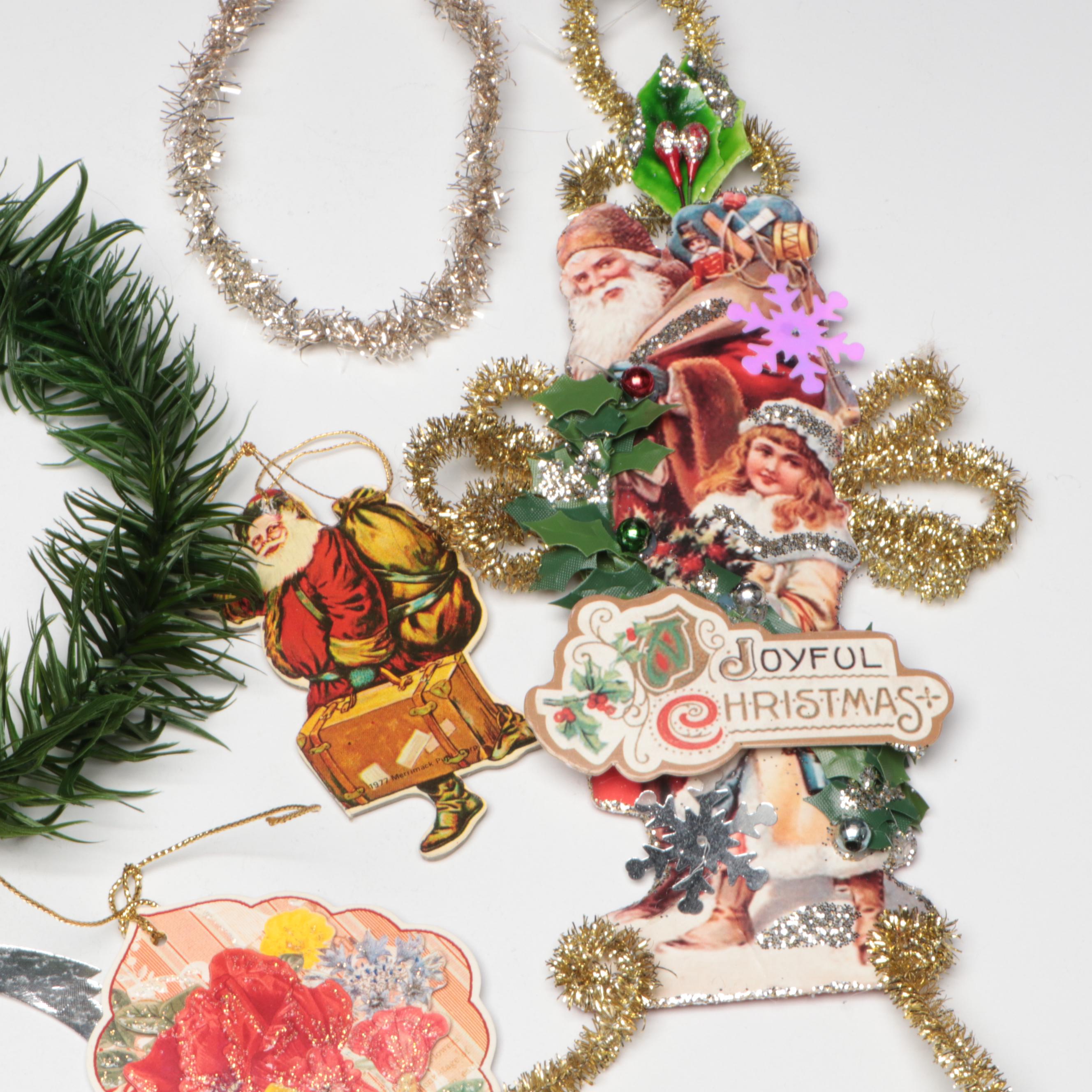 Plush Snowman Figure, Santa and Christmas Tree Displays, Ornaments and More