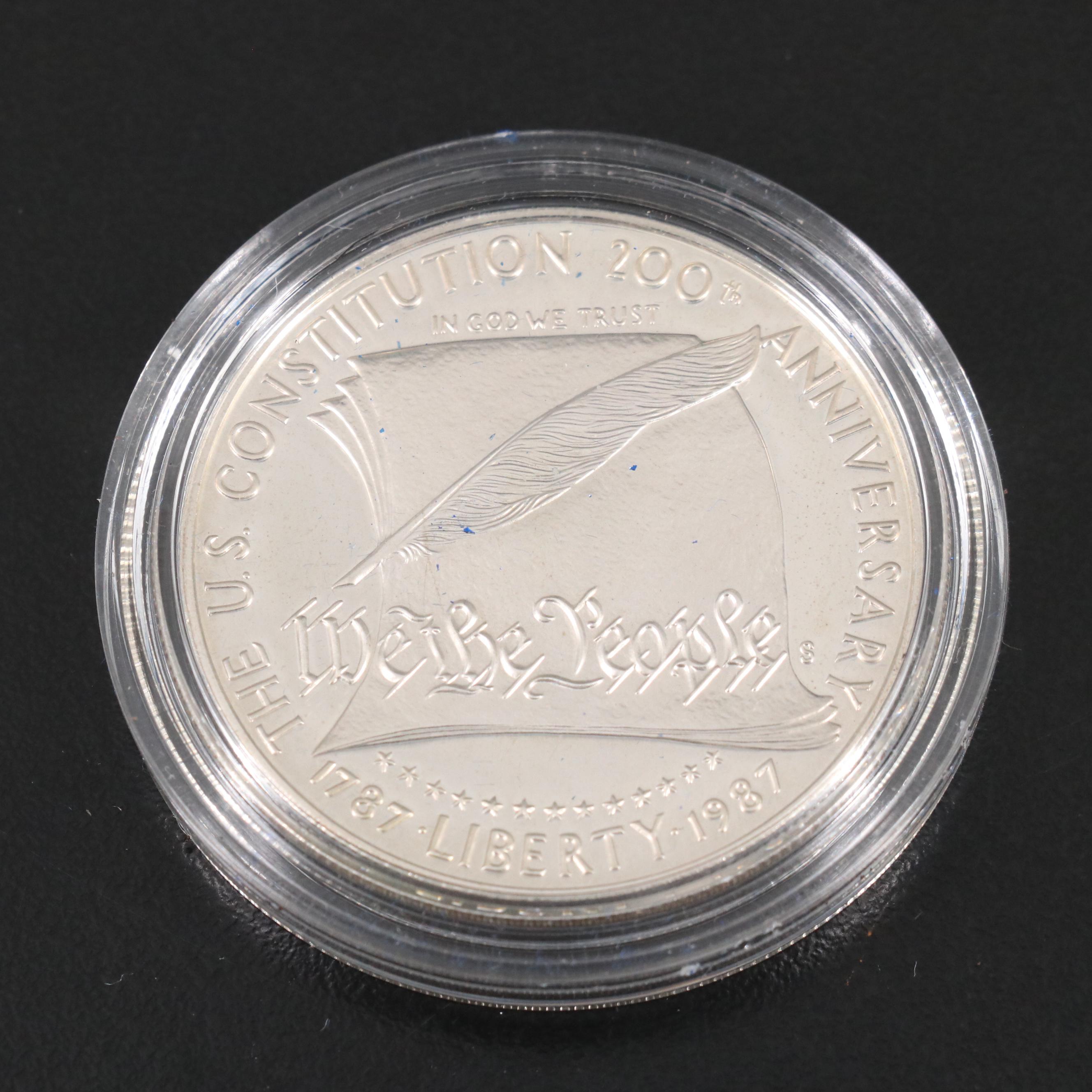 Five Modern Commemorative Silver Dollars