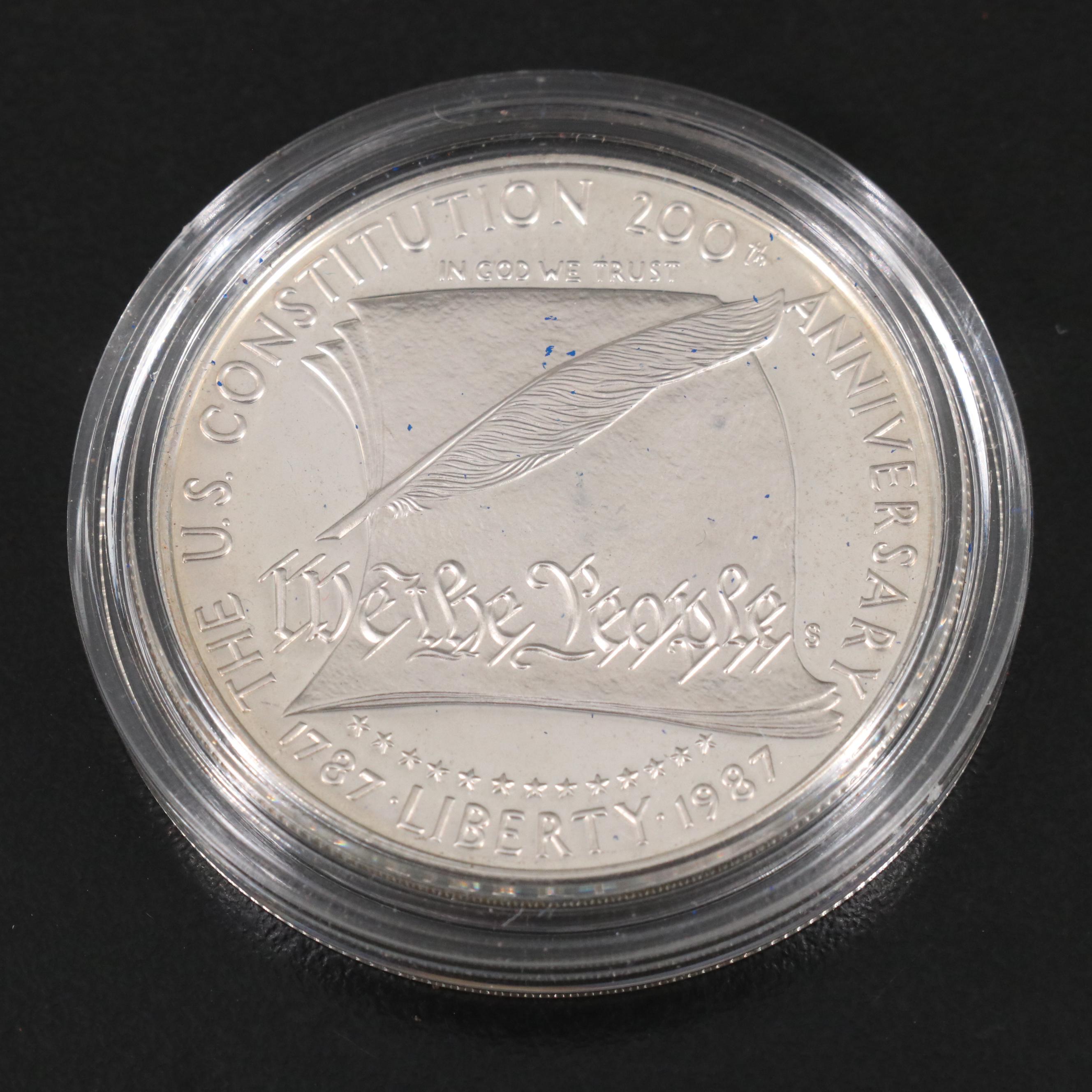 Five Modern Commemorative Silver Dollars