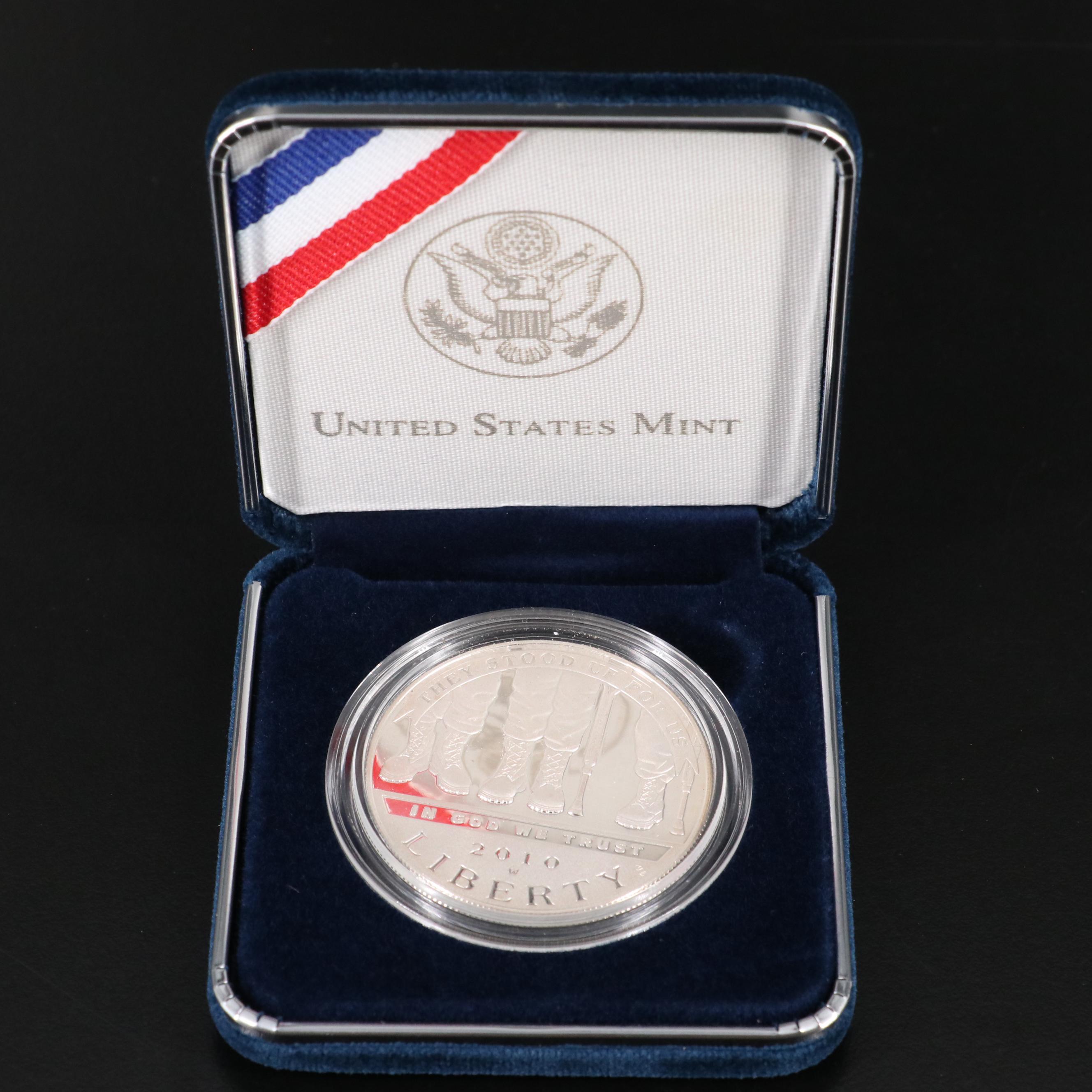 Five Modern Commemorative Silver Dollars