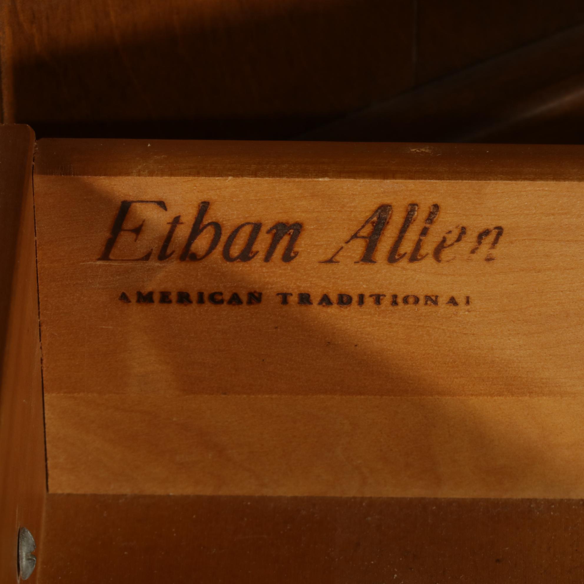 Ethan Allen "American Traditional" Maple Bed, Chests and Bookcases