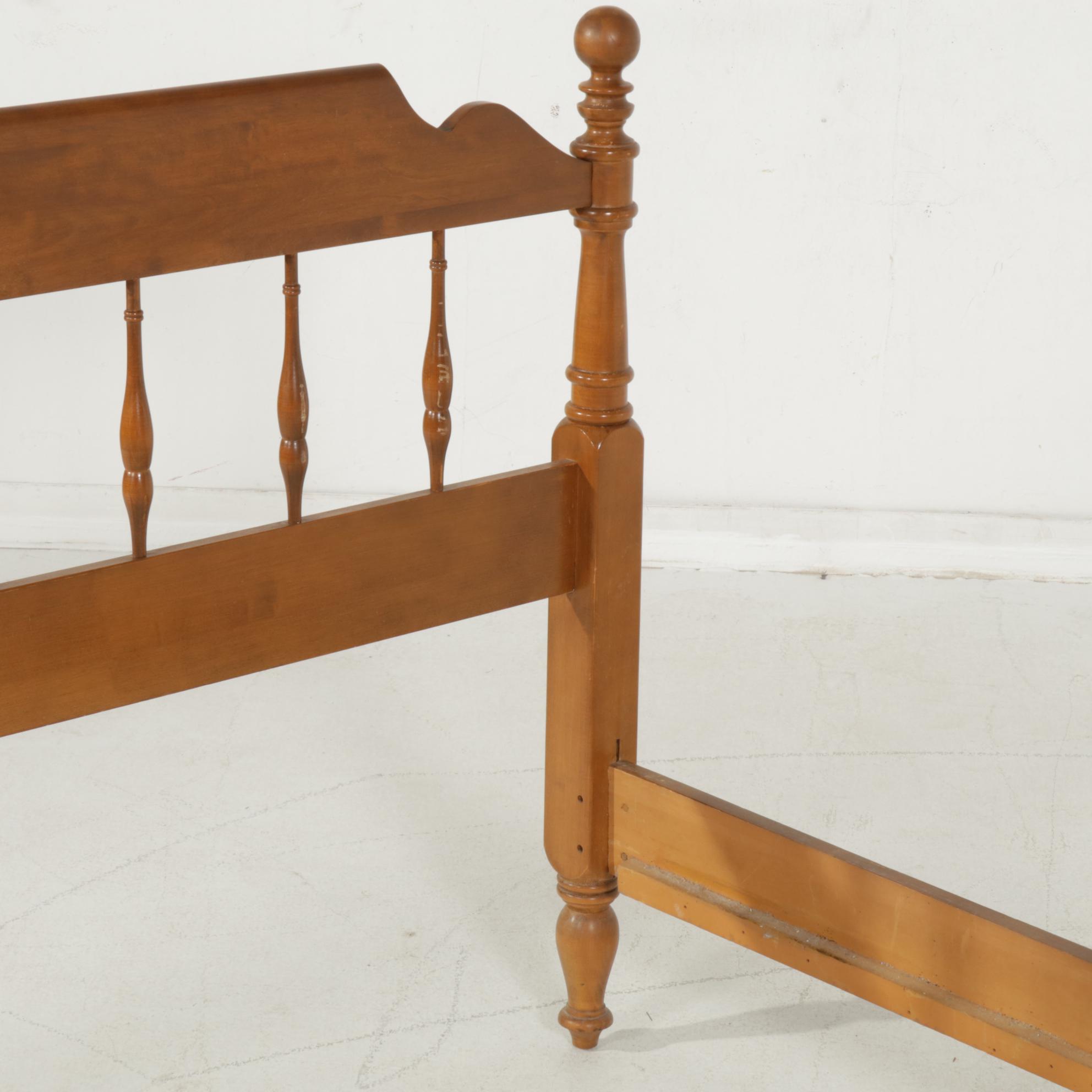 Ethan Allen "American Traditional" Maple Bed, Chests and Bookcases