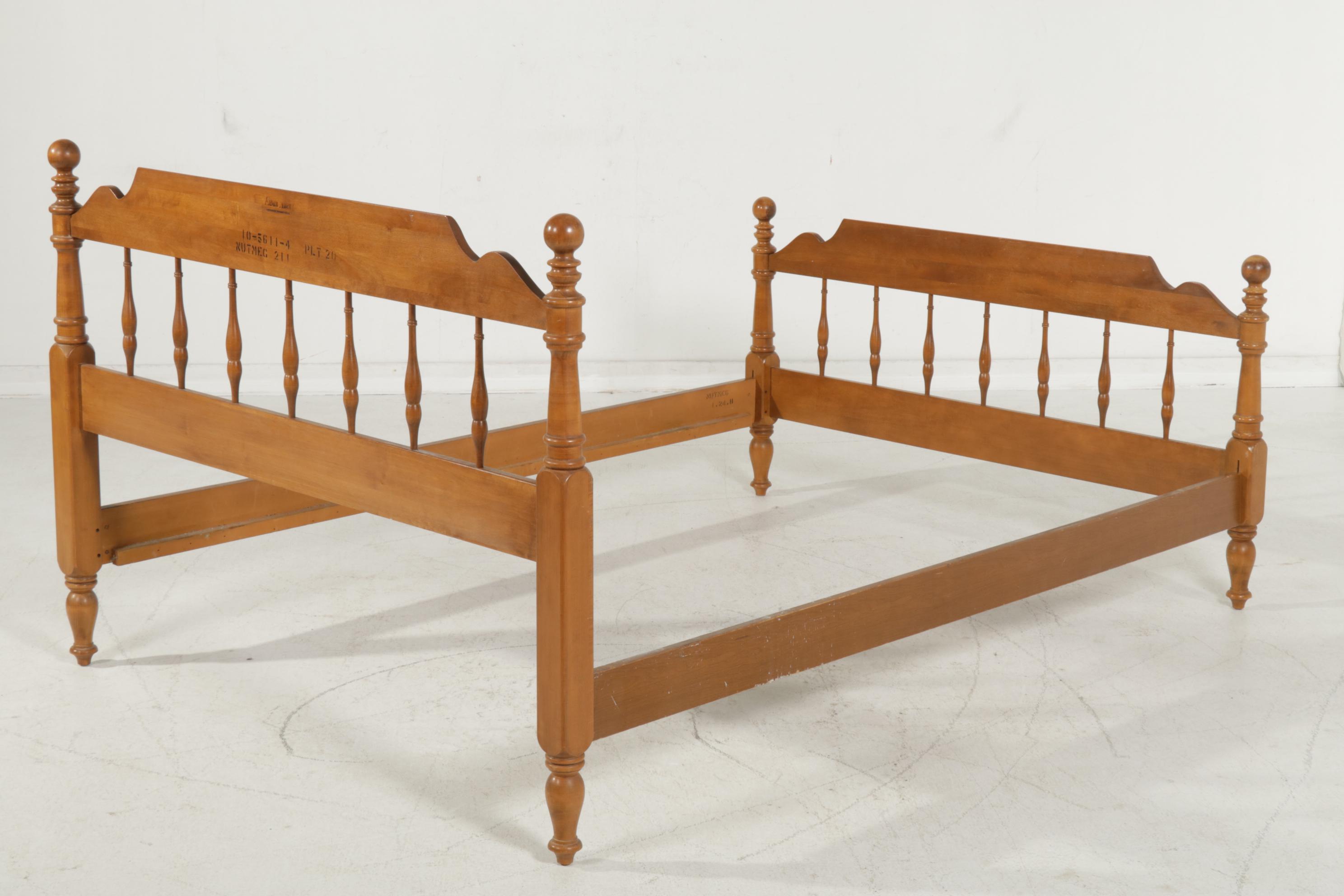 Ethan Allen "American Traditional" Maple Bed, Chests and Bookcases