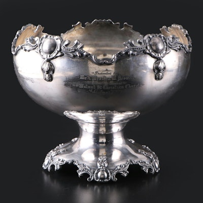Homan Silver Plate Pedestal Bowl, Early 20th Century
