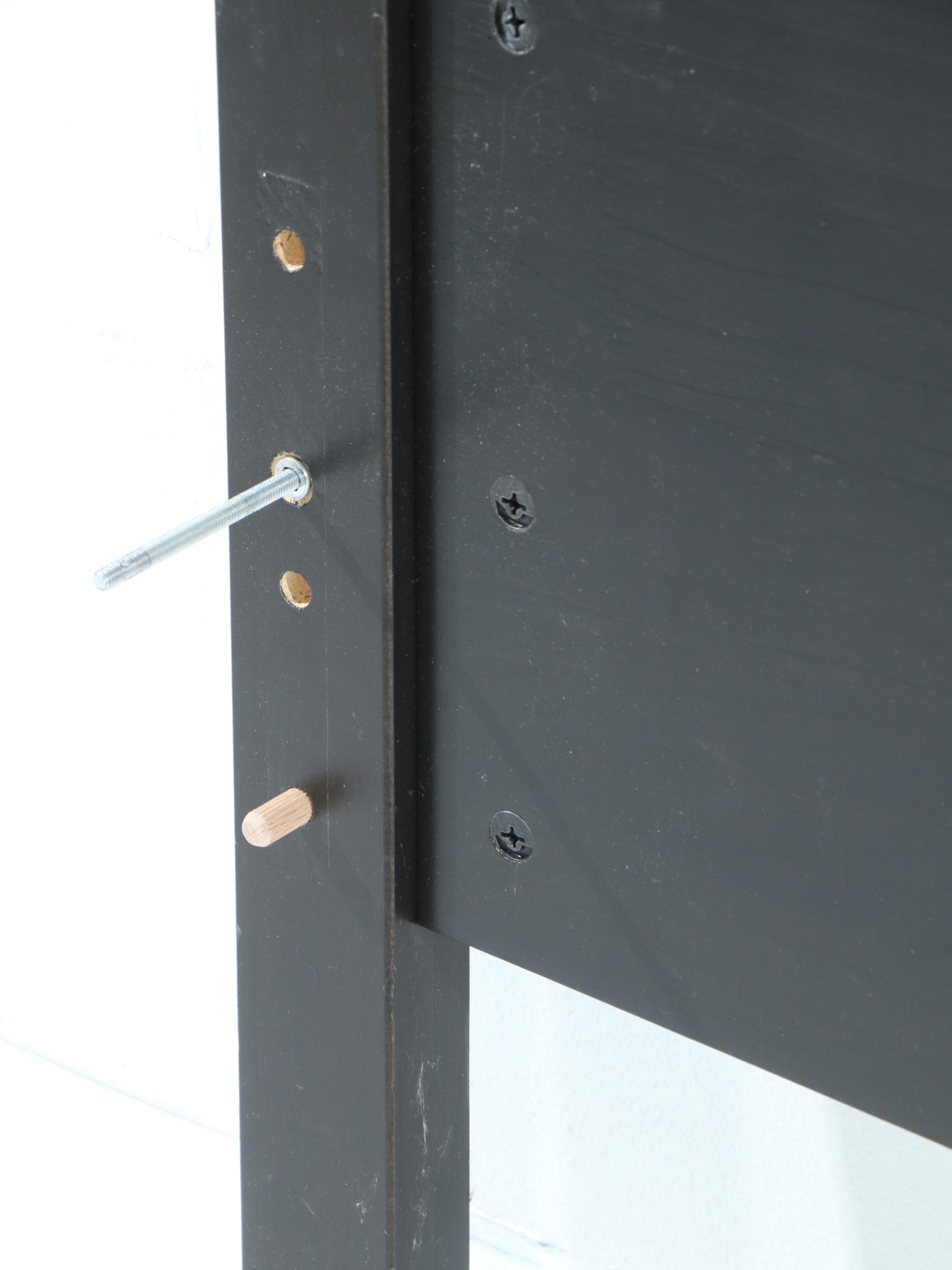 Carina Bengs for IKEA "Hemnes" Pine Queen Size Bed Frame in Black-Brown Finish