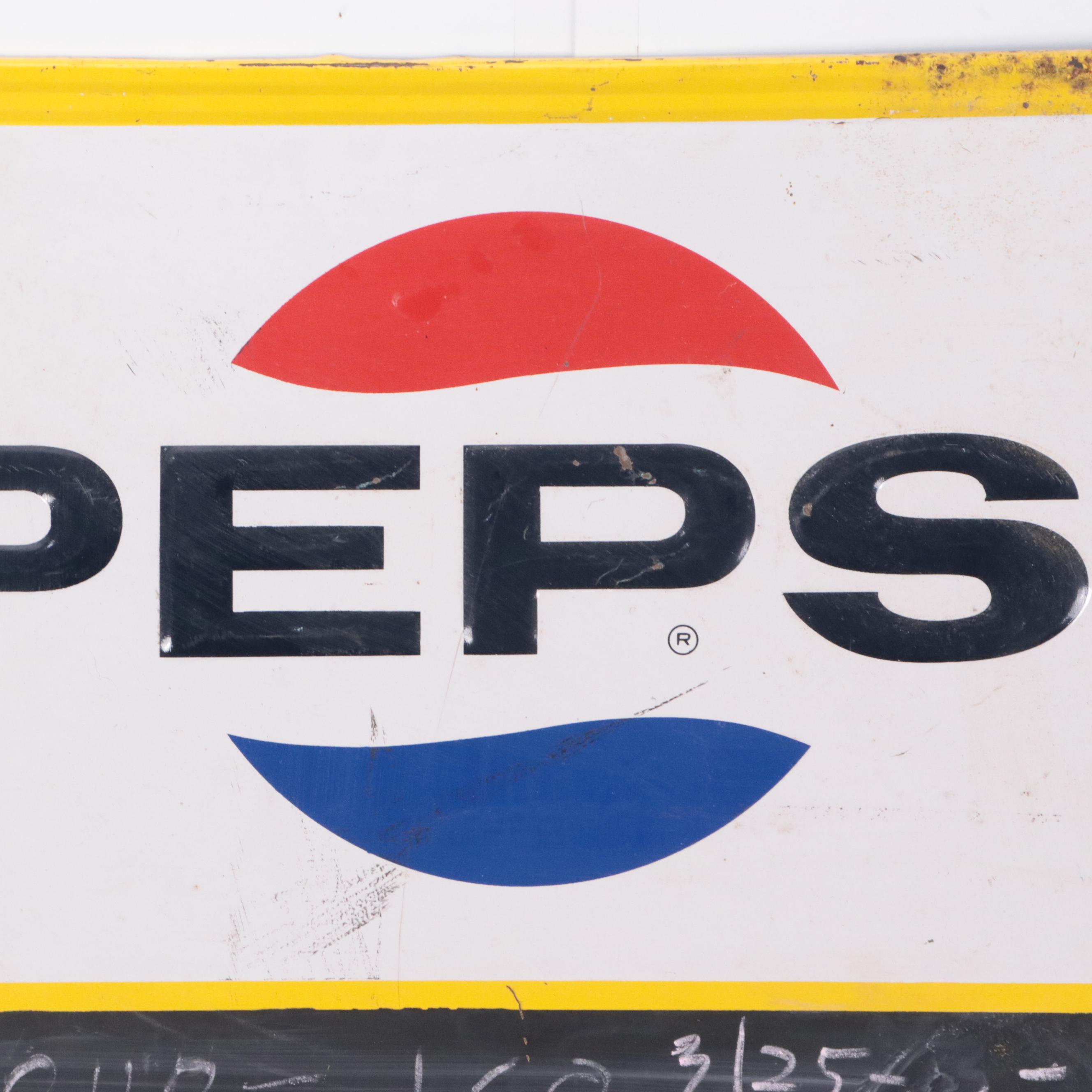 Pepsi Advertising Chalkboard Sign, Mid to Late 20th Century