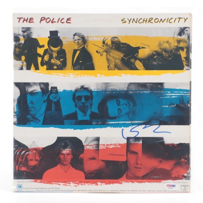 Sting Signed The Police "Synchronicity" Album Cover, Late 20th Century