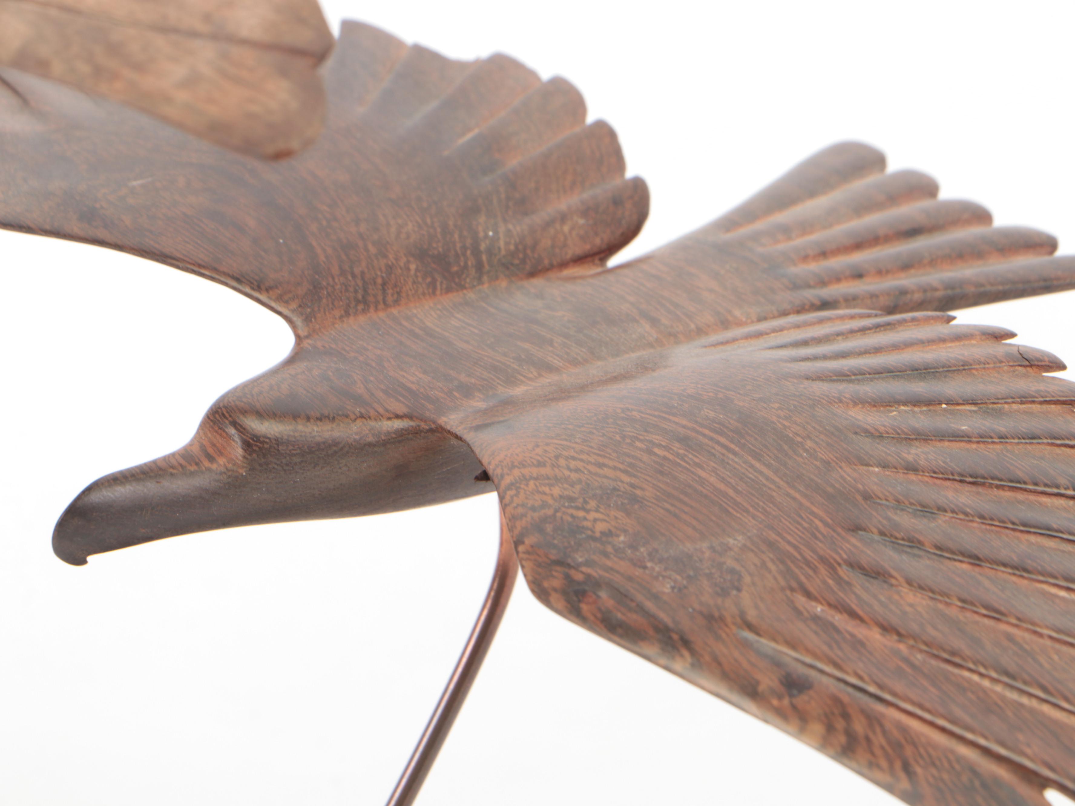 Kenyan Hand-Carved Polychrome Wooden Mask with Carved Wooden Figurines