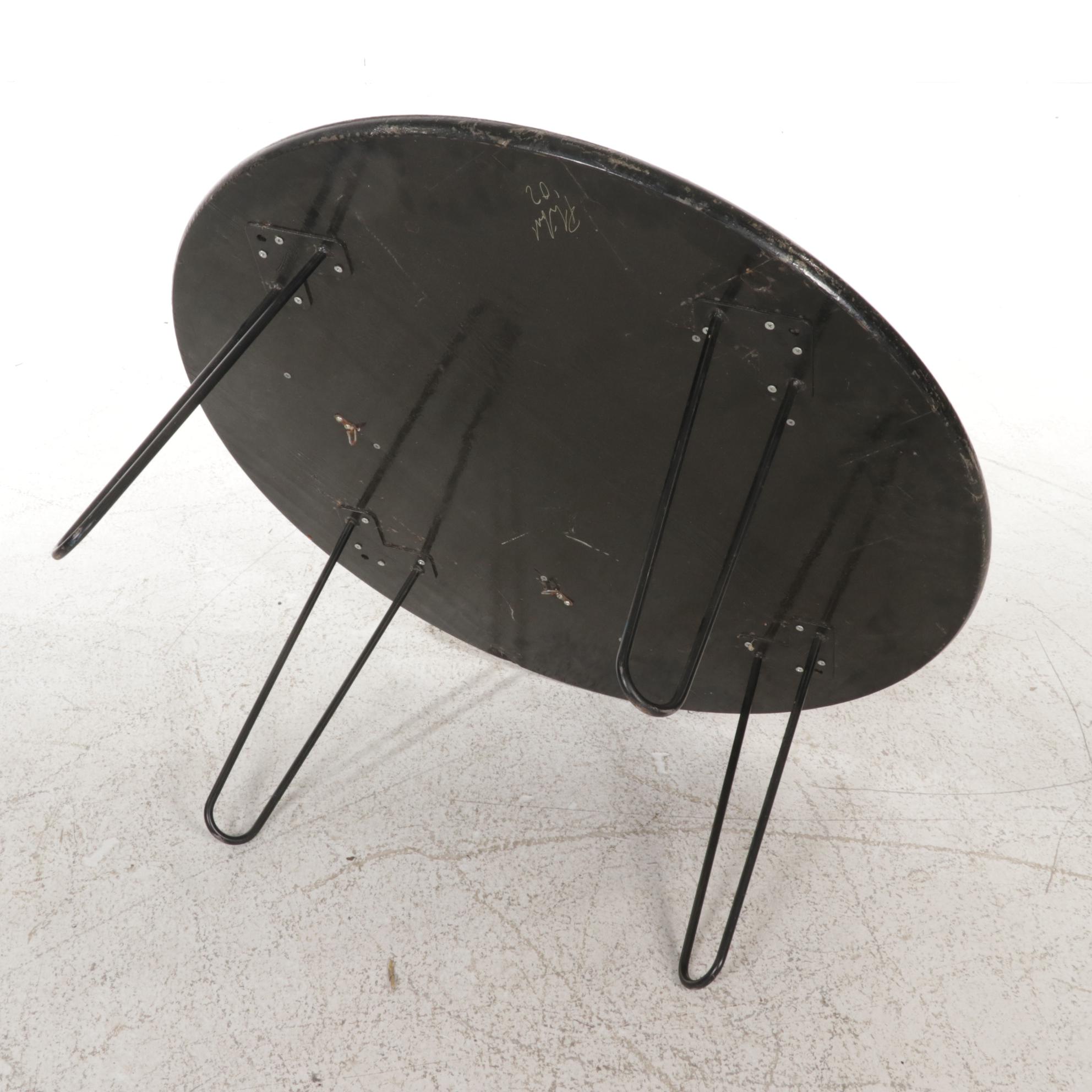 Postmodernist Painted Wood Abstract Visage Coffee Table, Signed