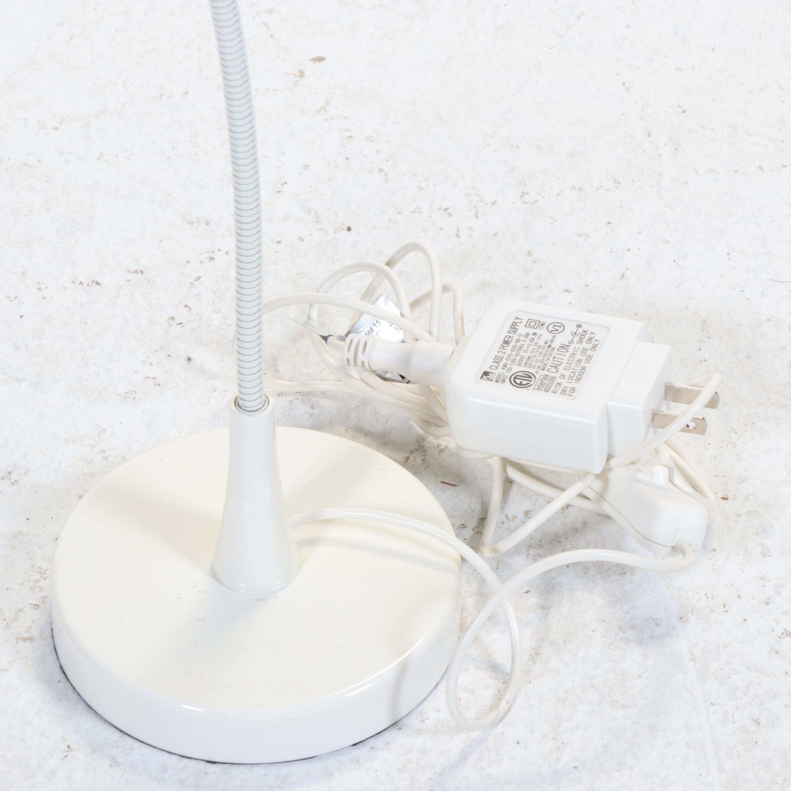 Halogen Cantilever Floor Task Lamp With Halogen Desk Lamp, Contemporary