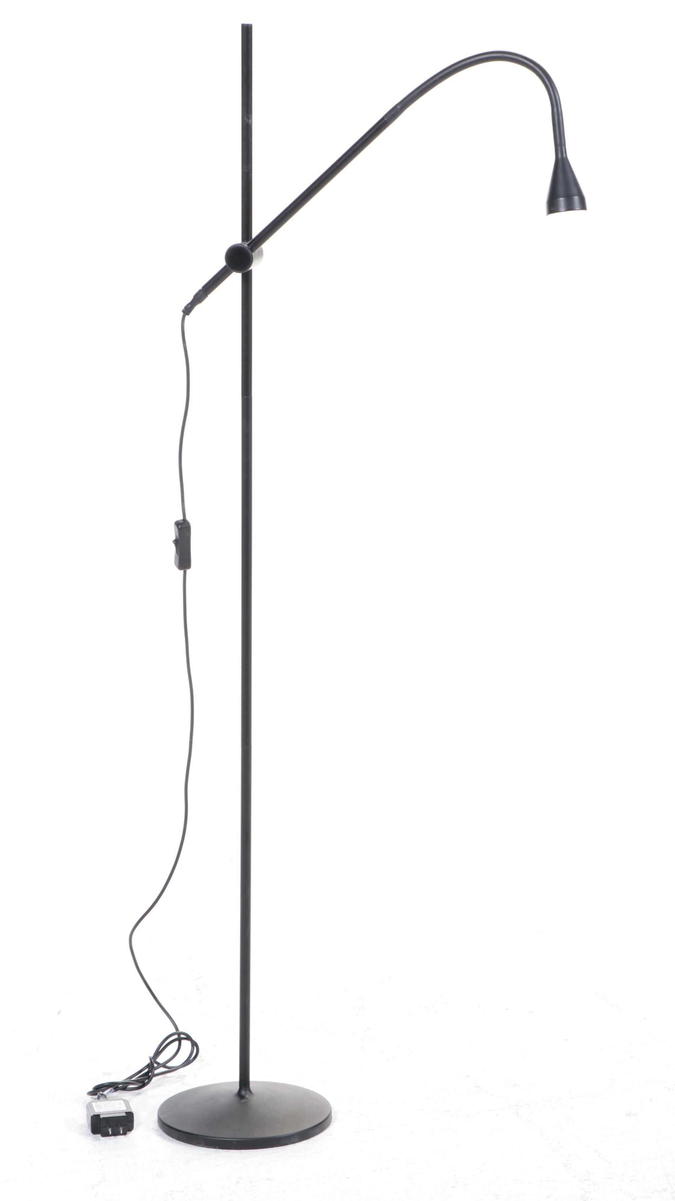 Halogen Cantilever Floor Task Lamp With Halogen Desk Lamp, Contemporary