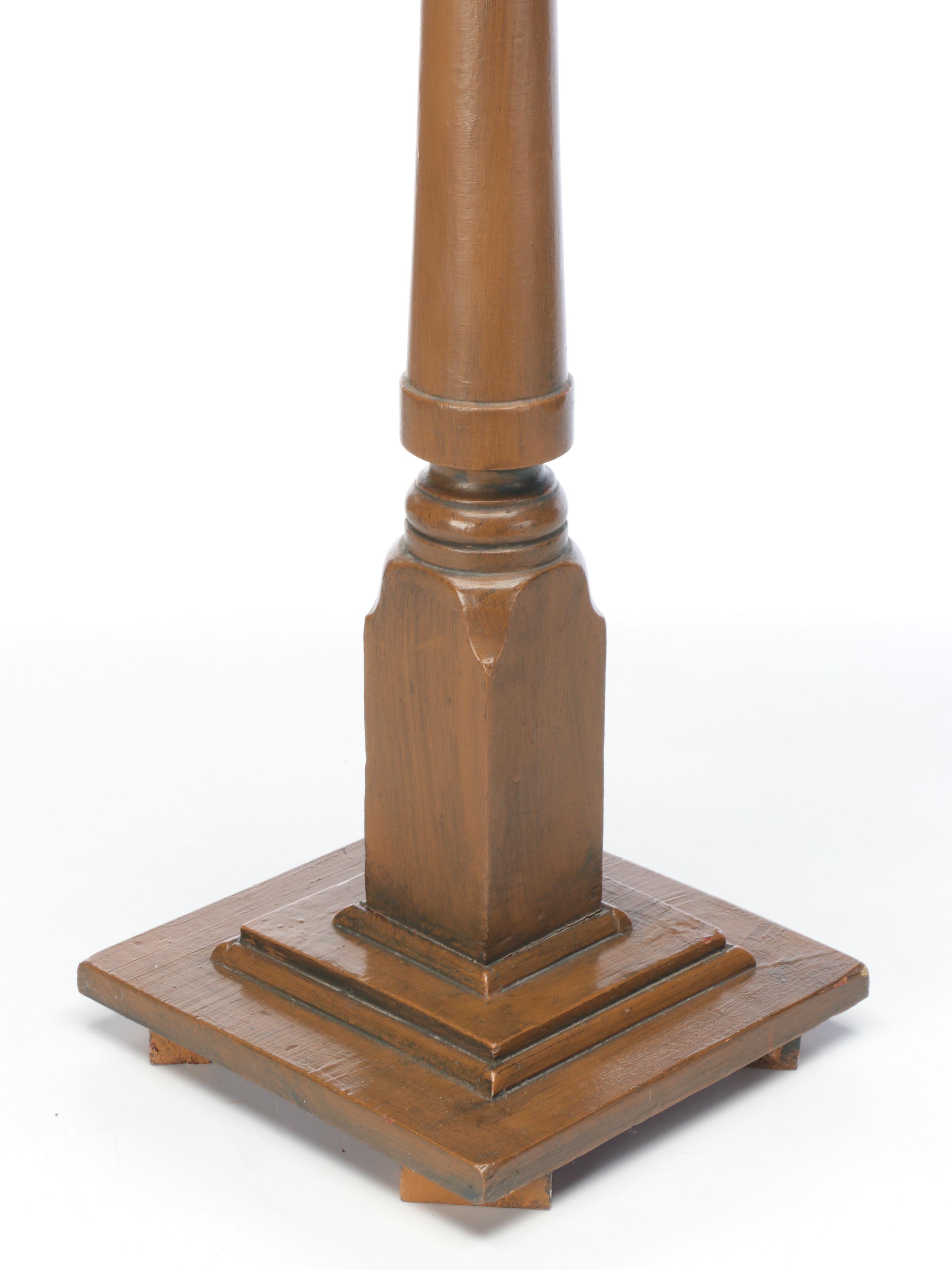 Painted, Turned Wood Pedestal