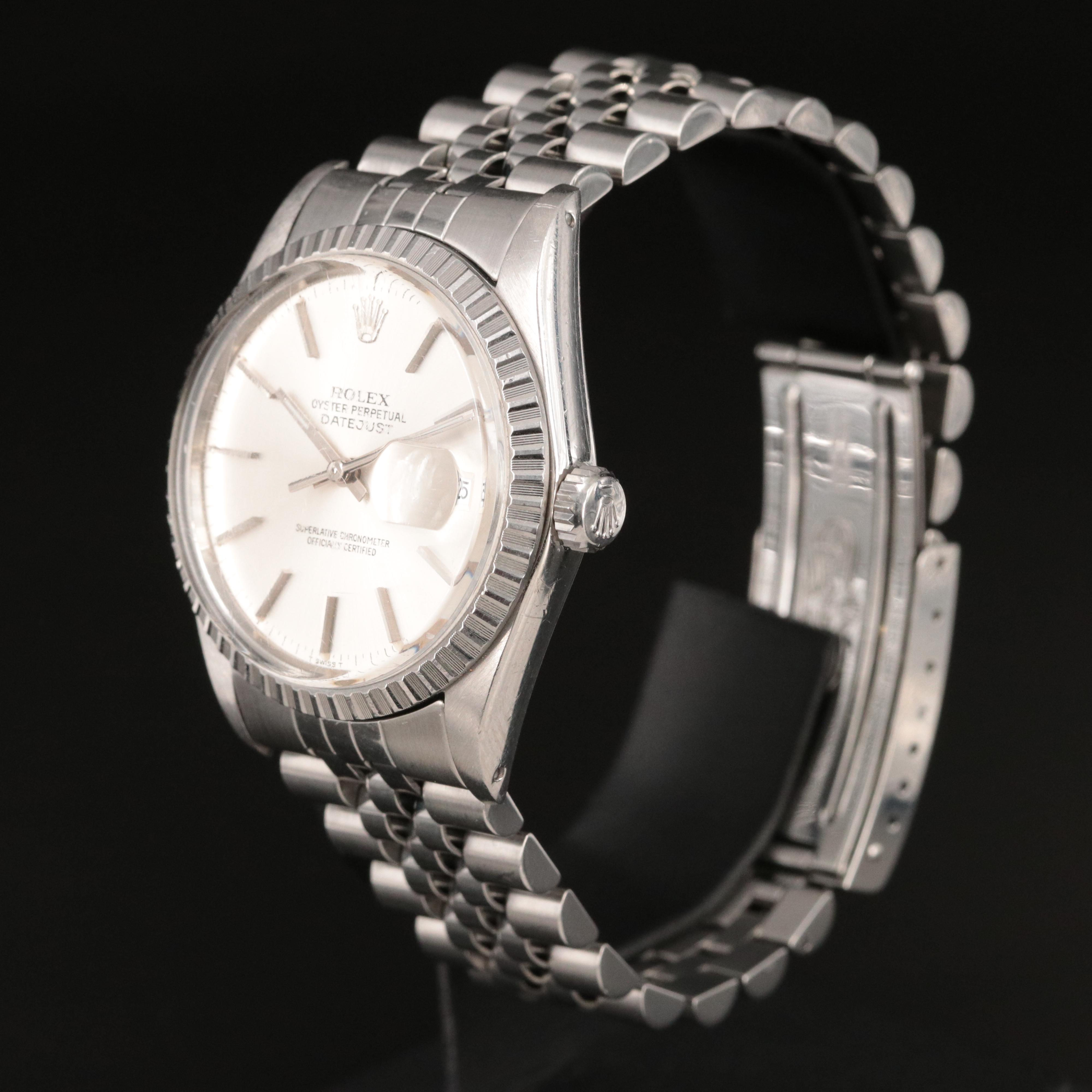 1984 Rolex Datejust Stainless Steel Automatic Watch