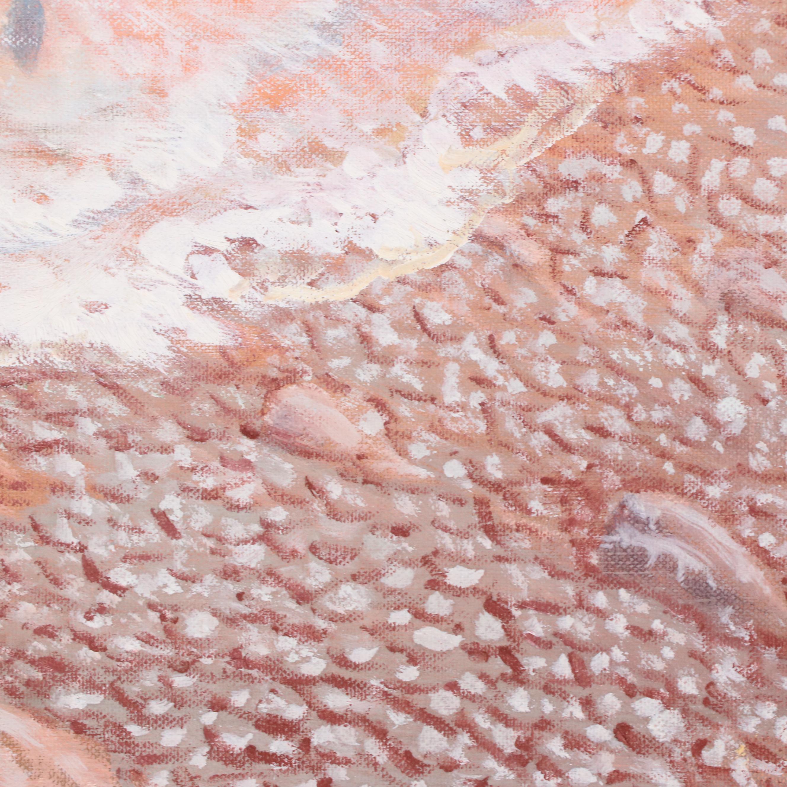 Gregory Perillo Oil Painting of Horses Running on Beach