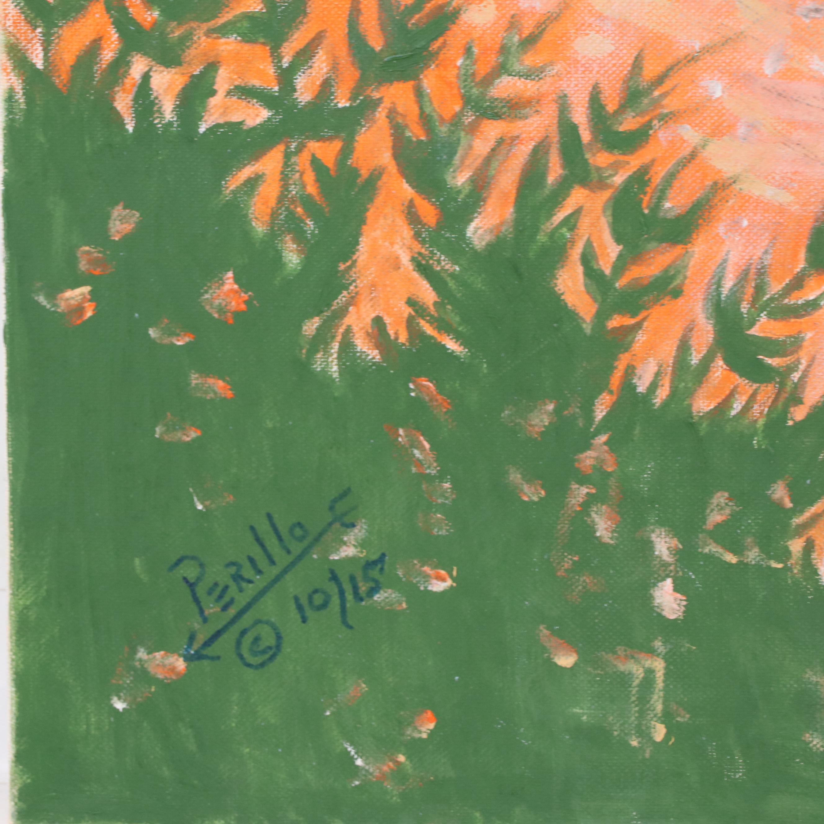 Gregory Perillo Oil Painting of Horses Running on Beach