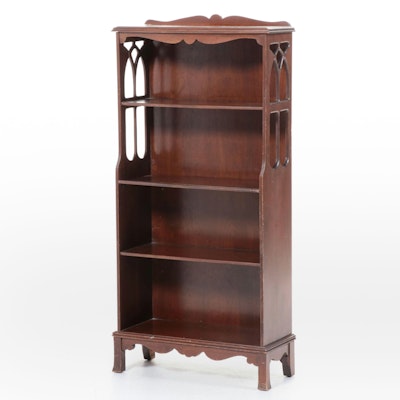 Geroge II Style Walnut Open Bookcase, Early to Mid 20th Century