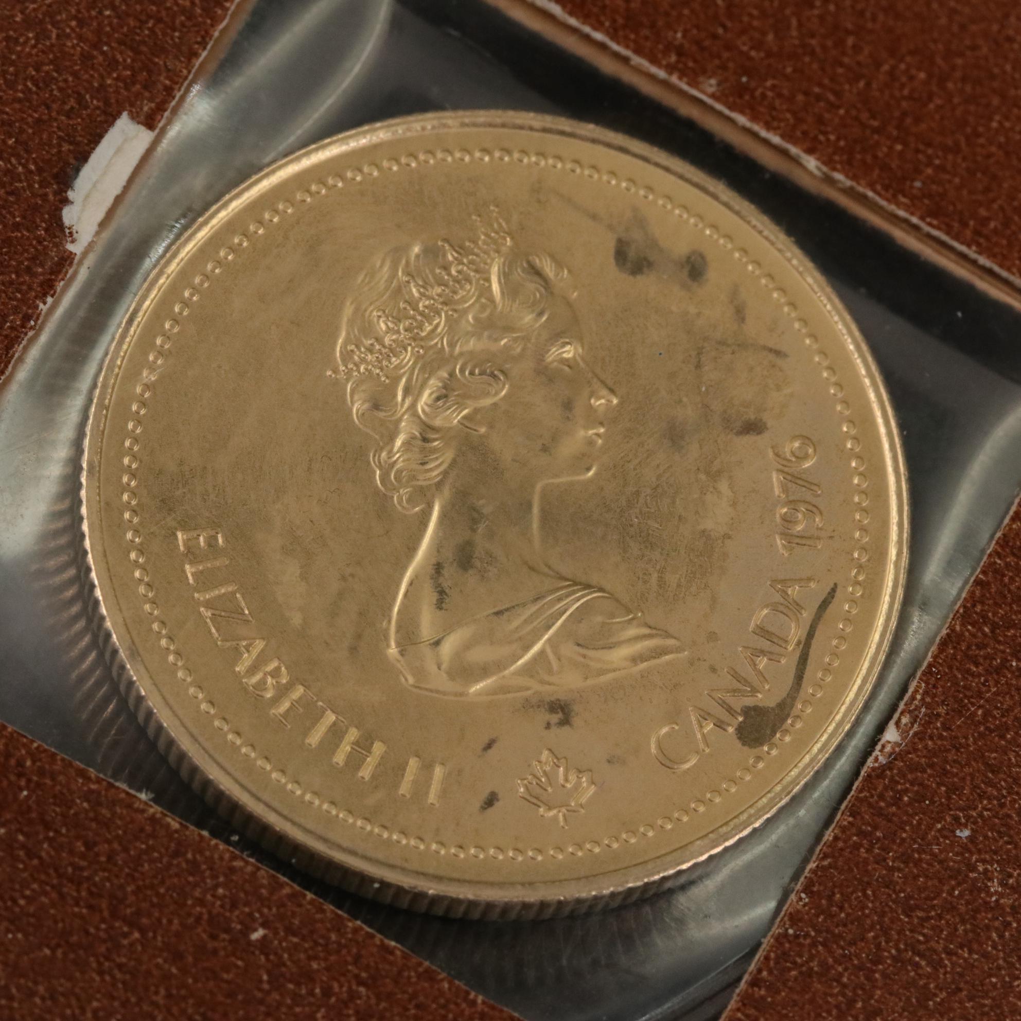 Two 1976 Canadian $100 Olympic Commemorative Gold Coins