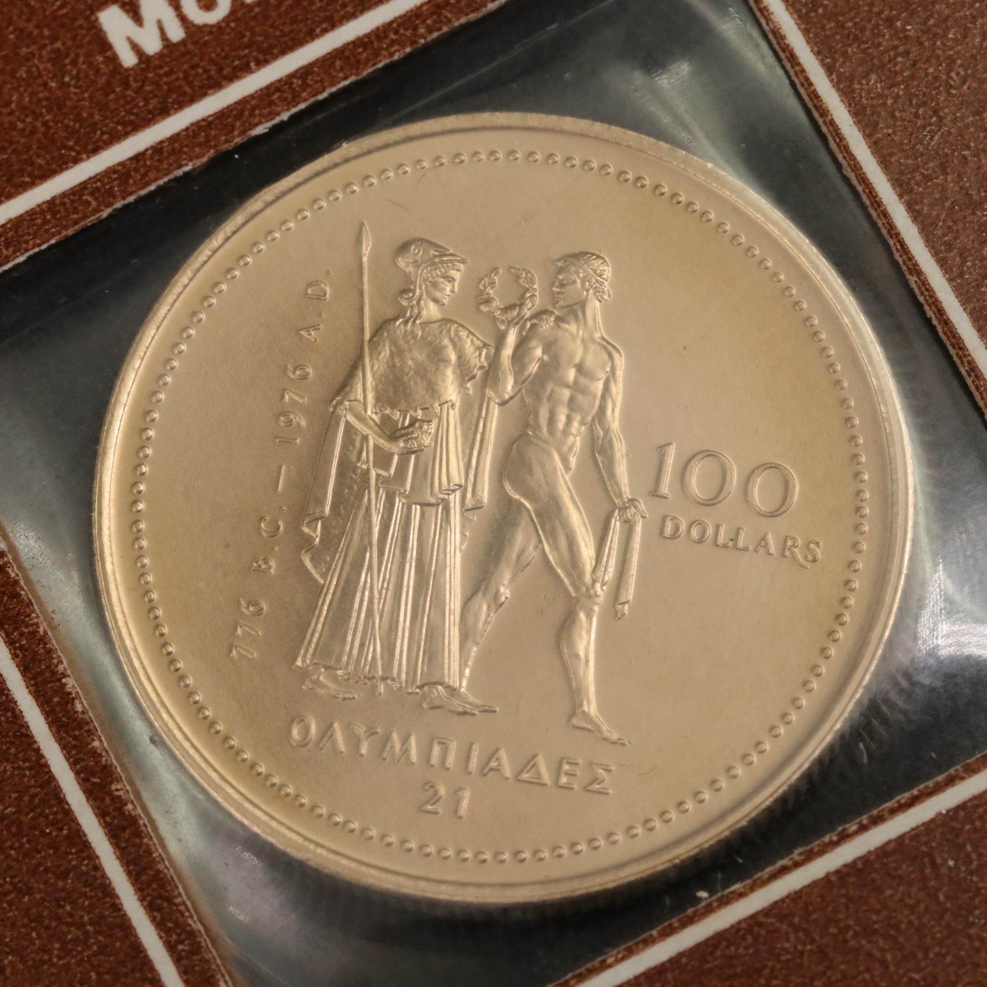 Two 1976 Canadian $100 Olympic Commemorative Gold Coins