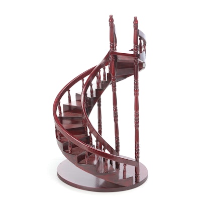 Wooden Architectural Model of Spiral Staircase