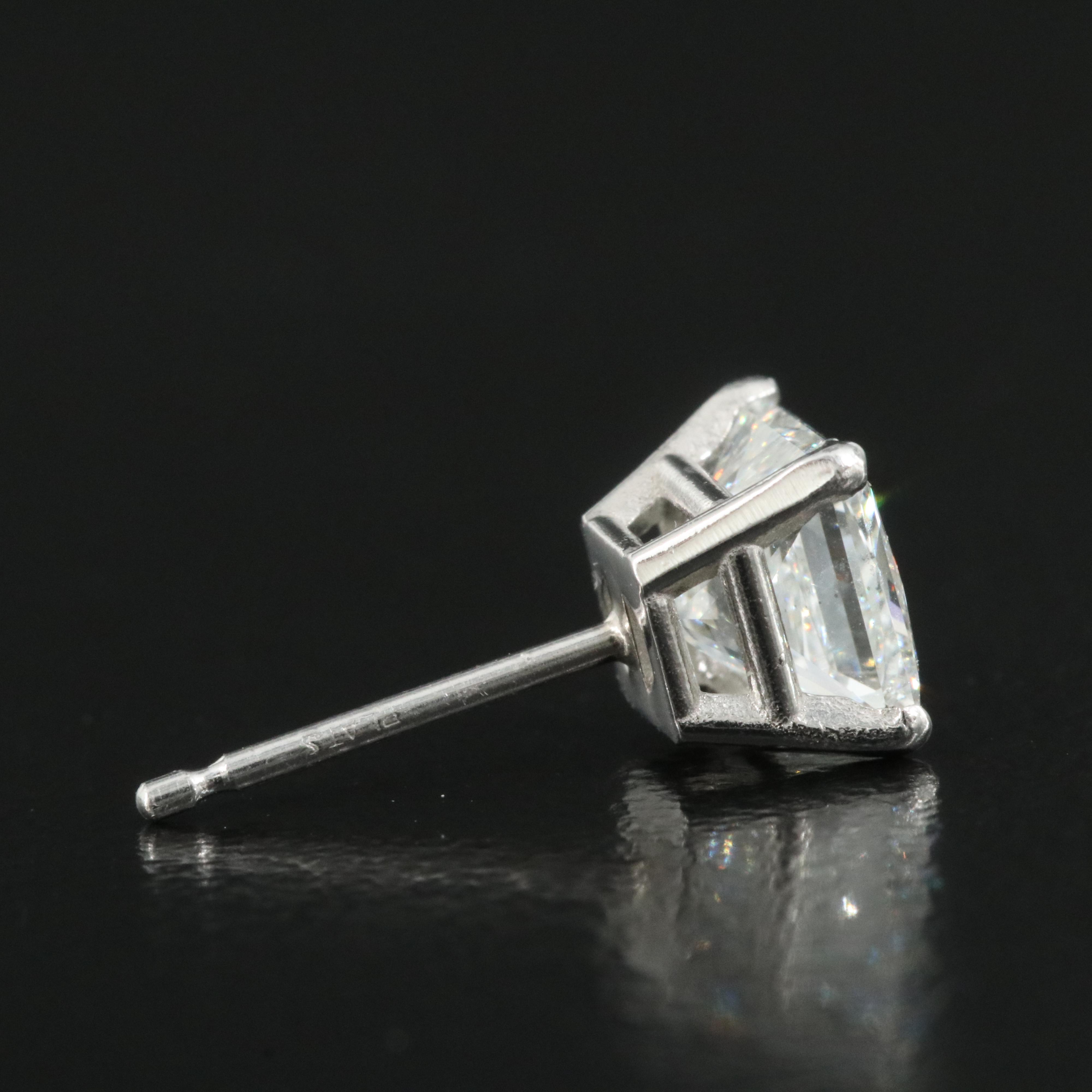 Platinum 2.03 CTW Diamond Stud Earrings