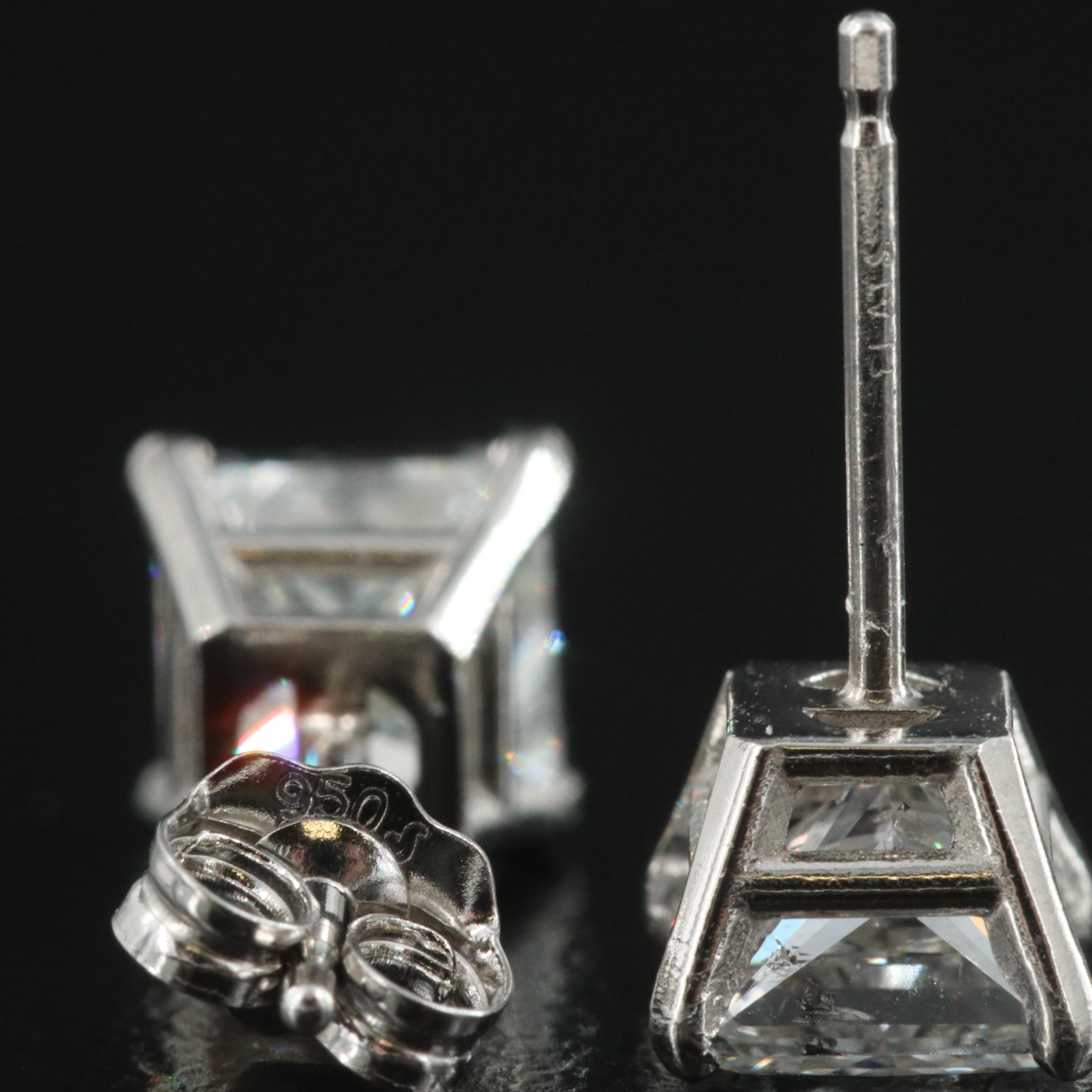 Platinum 2.03 CTW Diamond Stud Earrings