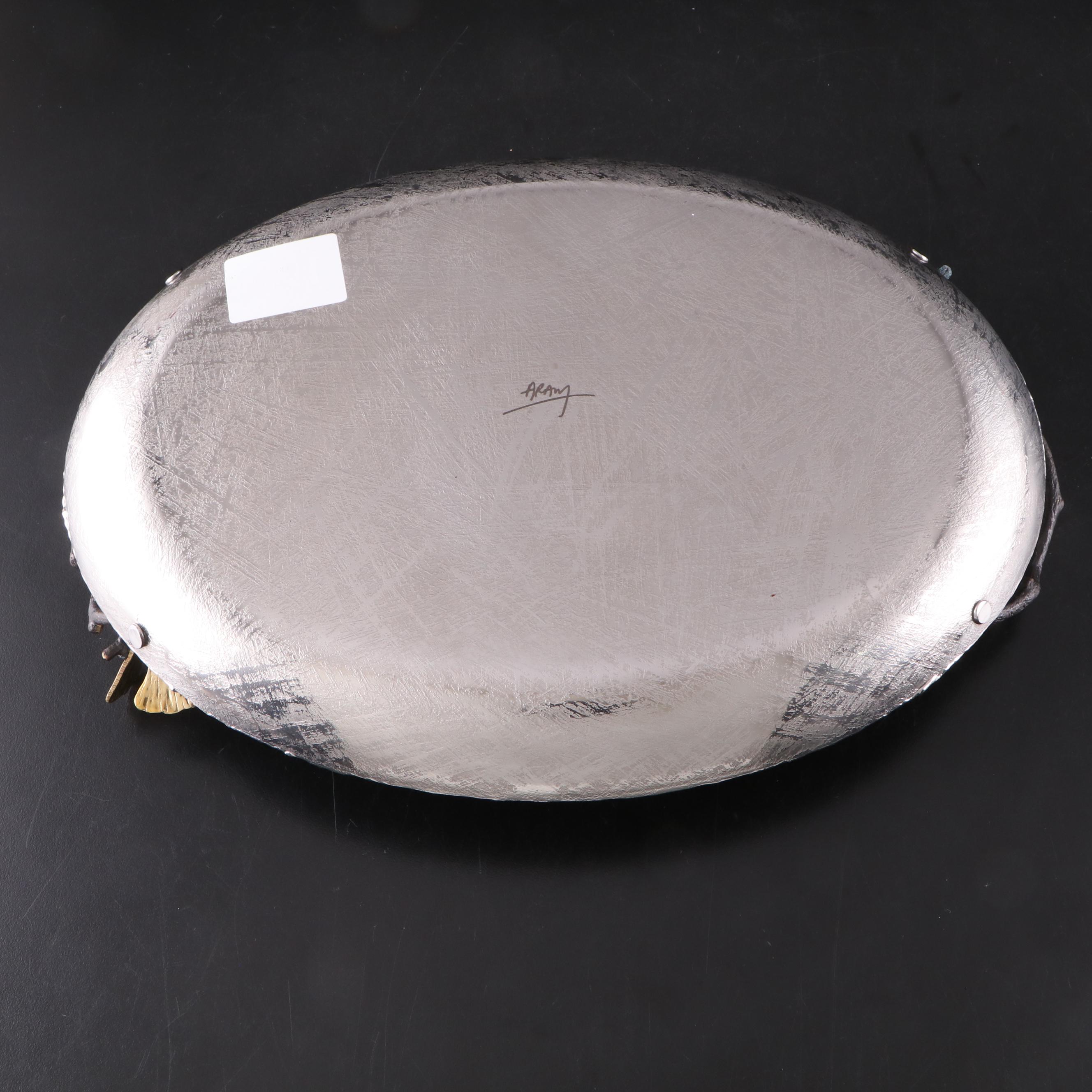 Michael Aram "Butterfly Ginkgo" Handled Tray and Lidded Box