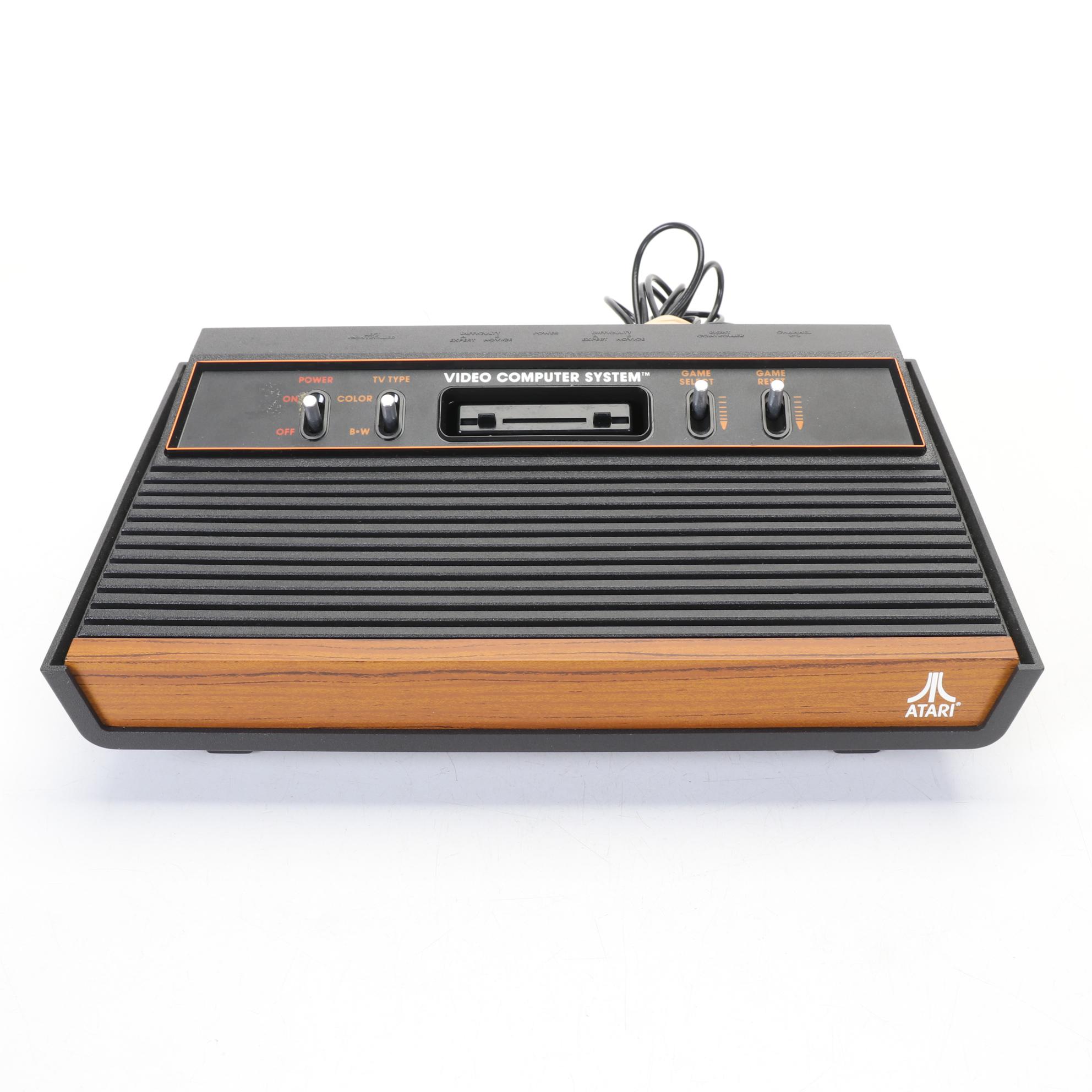 Atari CX-2600 Game Console with Games and Box, Late 20th Century