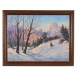 James Gabriel McKeon Winter Landscape Oil Painting