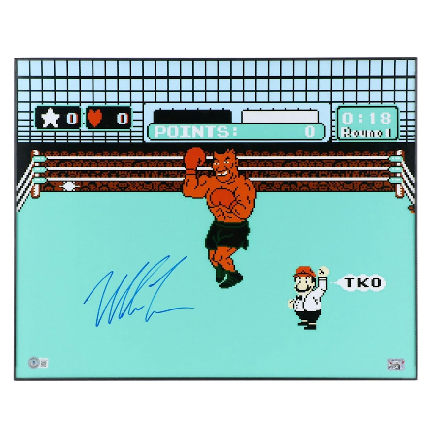 Mike Tyson Autographed Nintendo "Punch Out!!" Giclée