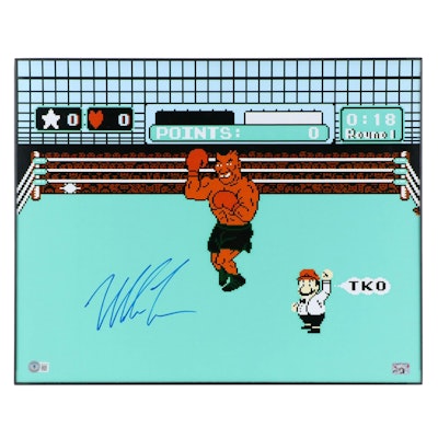 Mike Tyson Autographed Nintendo "Punch Out!!" Giclée