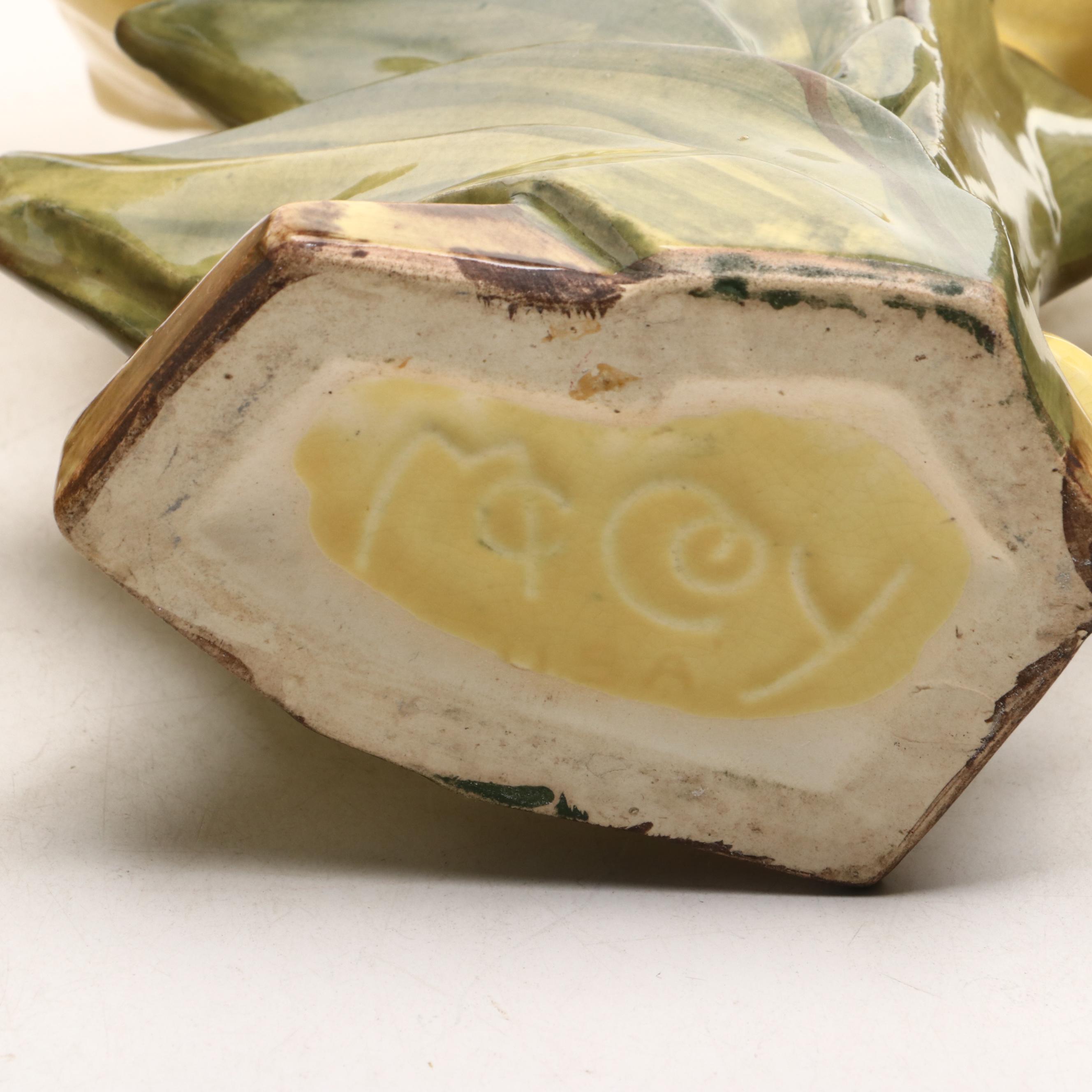 McCoy Pottery Double Handle Vase with More Ceramic Vases and Planters