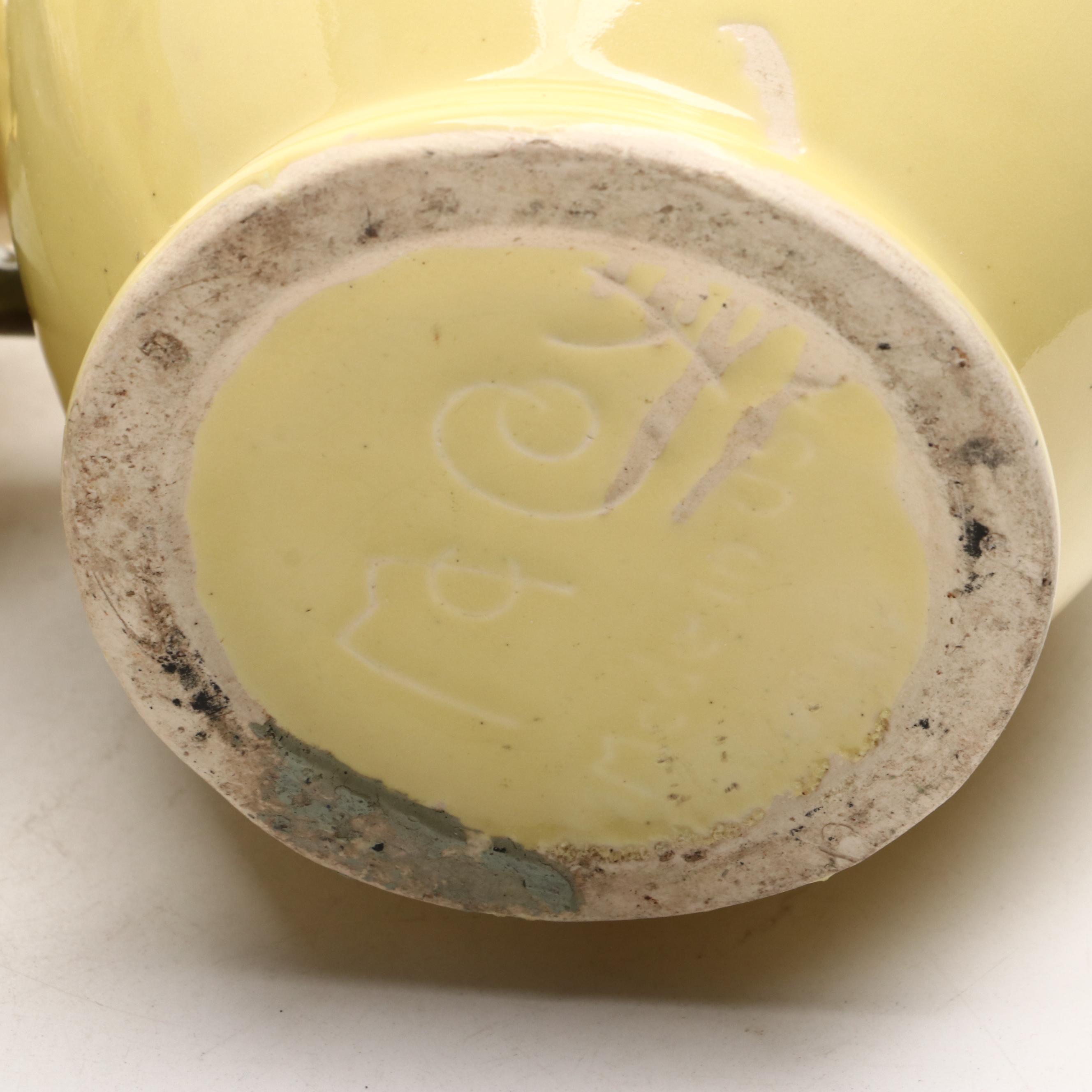 McCoy Pottery Double Handle Vase with More Ceramic Vases and Planters