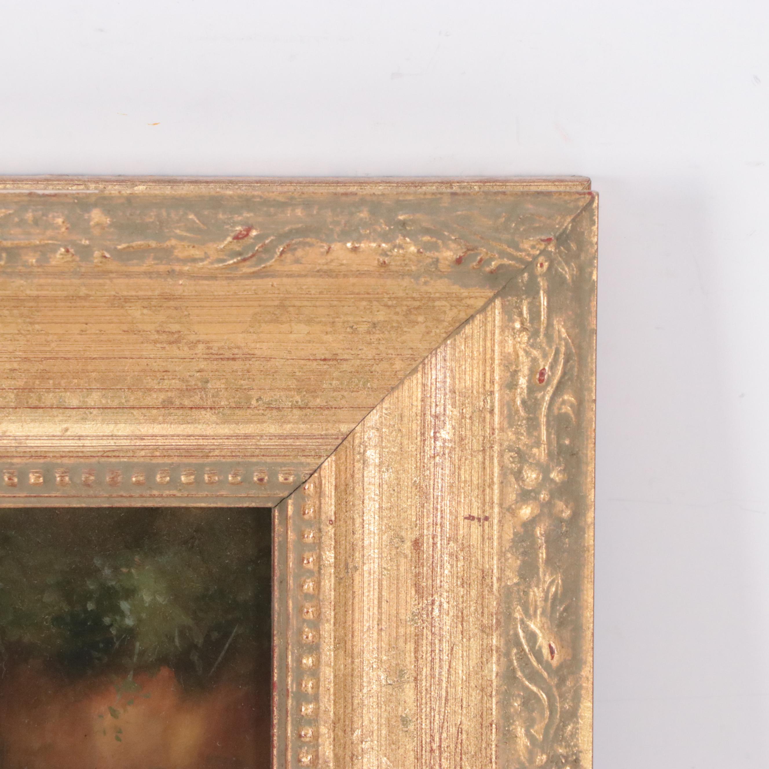 Oil Painting of a Hunting Dog